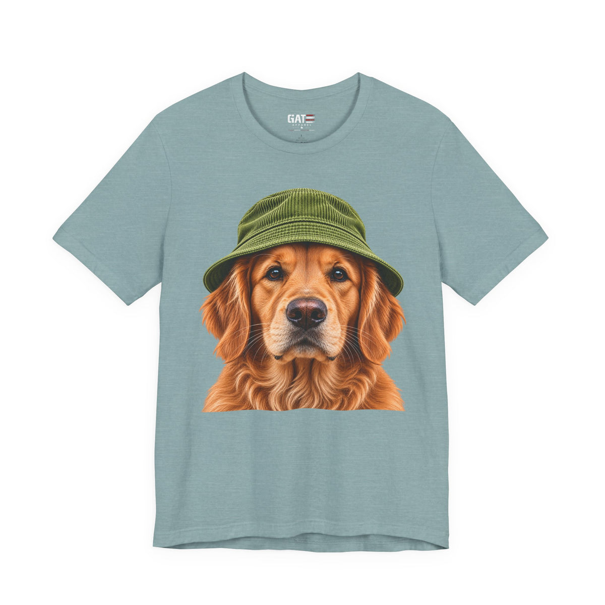 Golden retriever wearing a beanie graphic T-shirt - alternate product photo 14