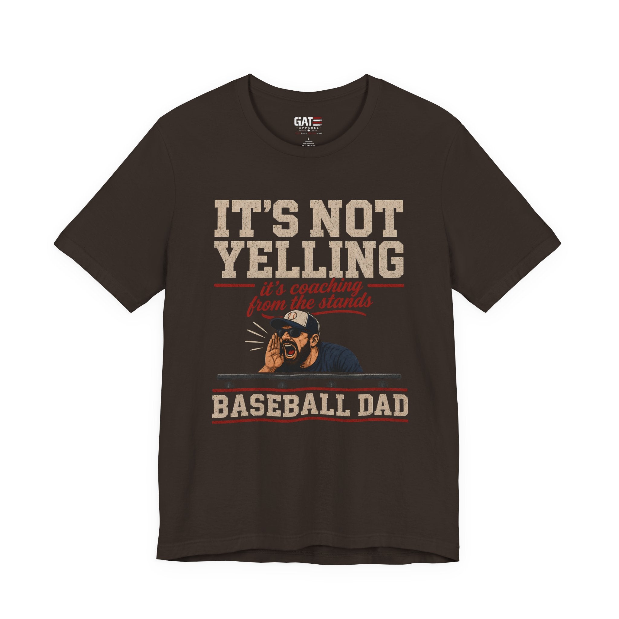 It's Not Yelling It's Coaching From The Stands Baseball Dad Shirt, Funny Baseball Dad Tee, Travel Ball Dad Gift Father's Day