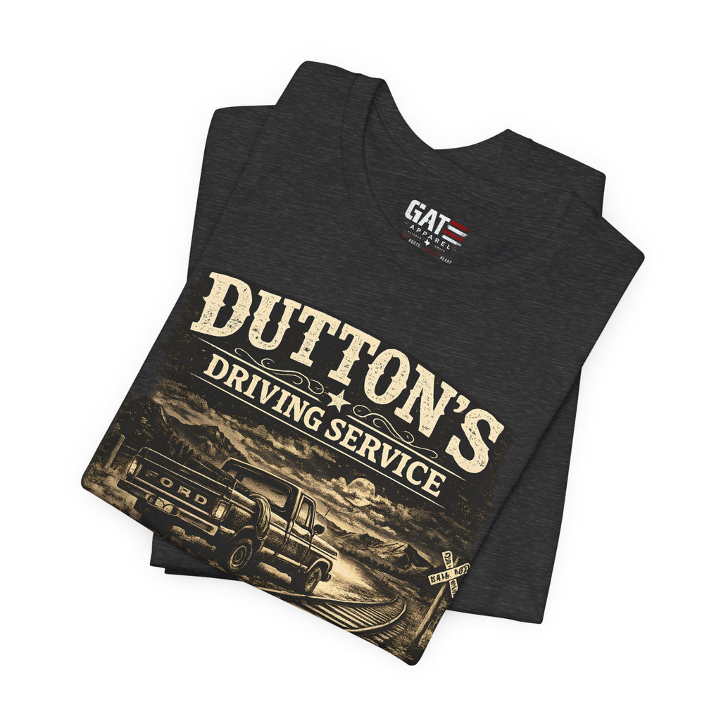 Dutton's Driving Service Shirt | Yellowstone Inspired VintageTee | Cowboy Ranch Graphic T-Shirt | Country Truck Shirt | Bella Canvas