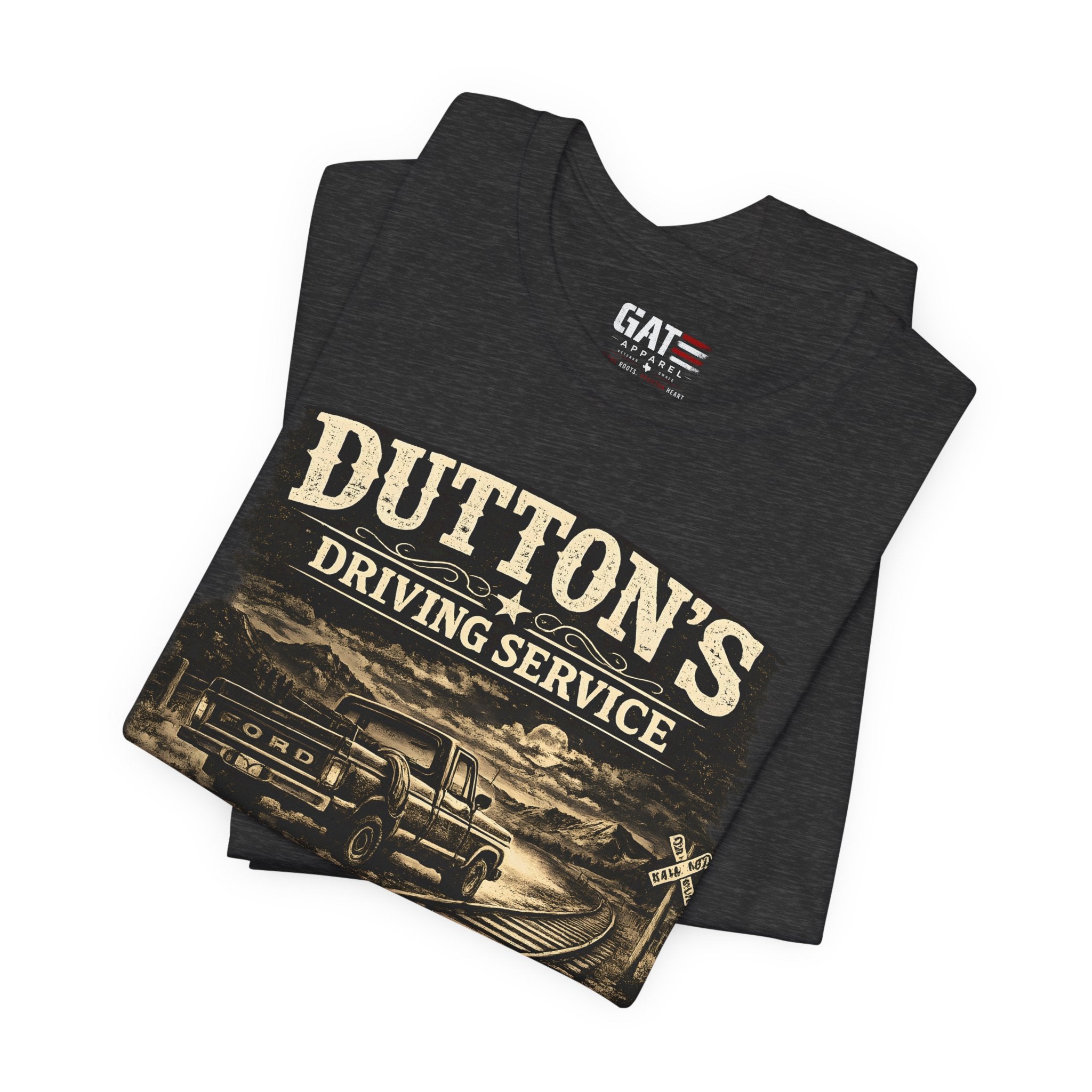 Dutton's Driving Service Shirt | Yellowstone Inspired VintageTee | Cowboy Ranch Graphic T-Shirt | Country Truck Shirt | Bella Canvas