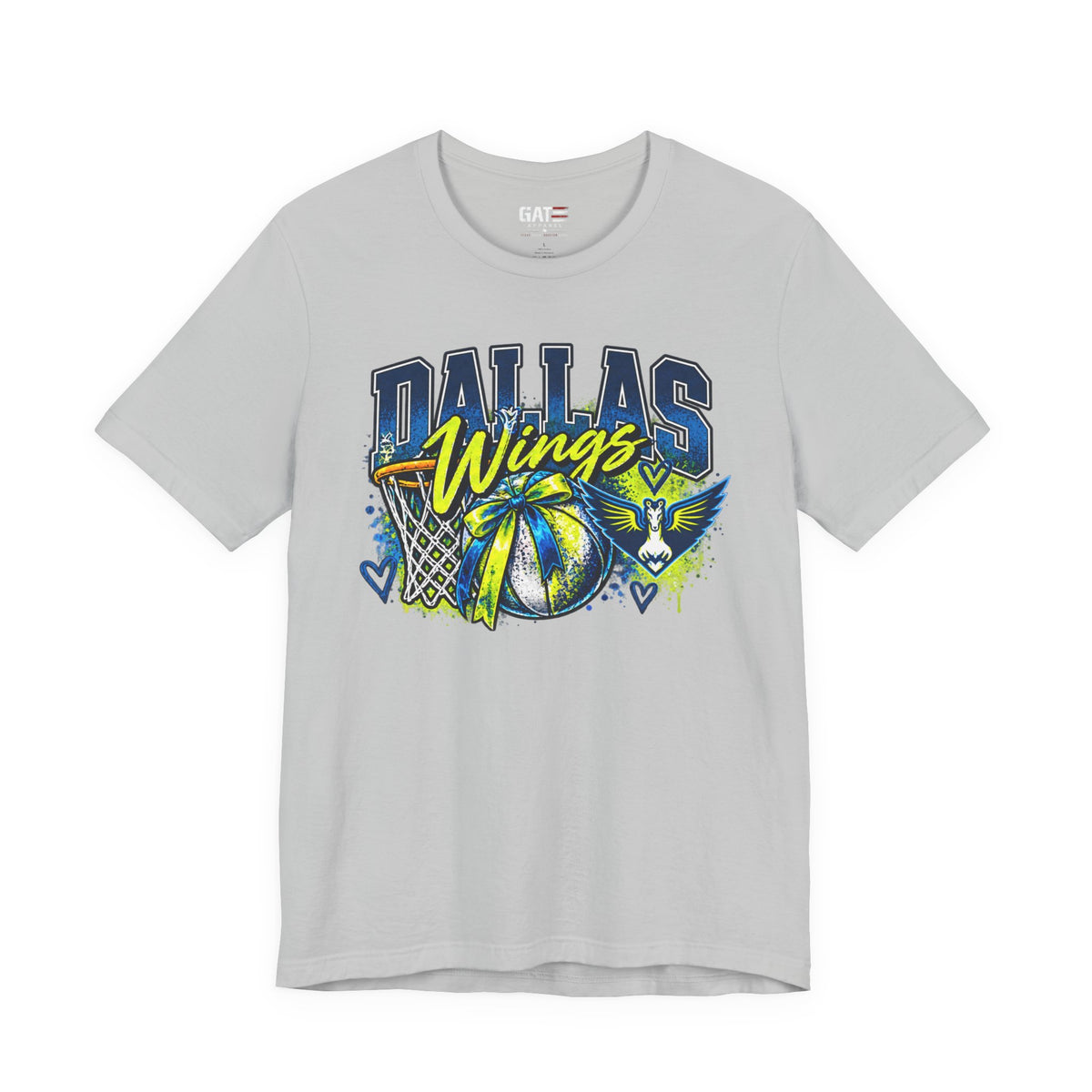 Wings basketball graphic shirt product mockup