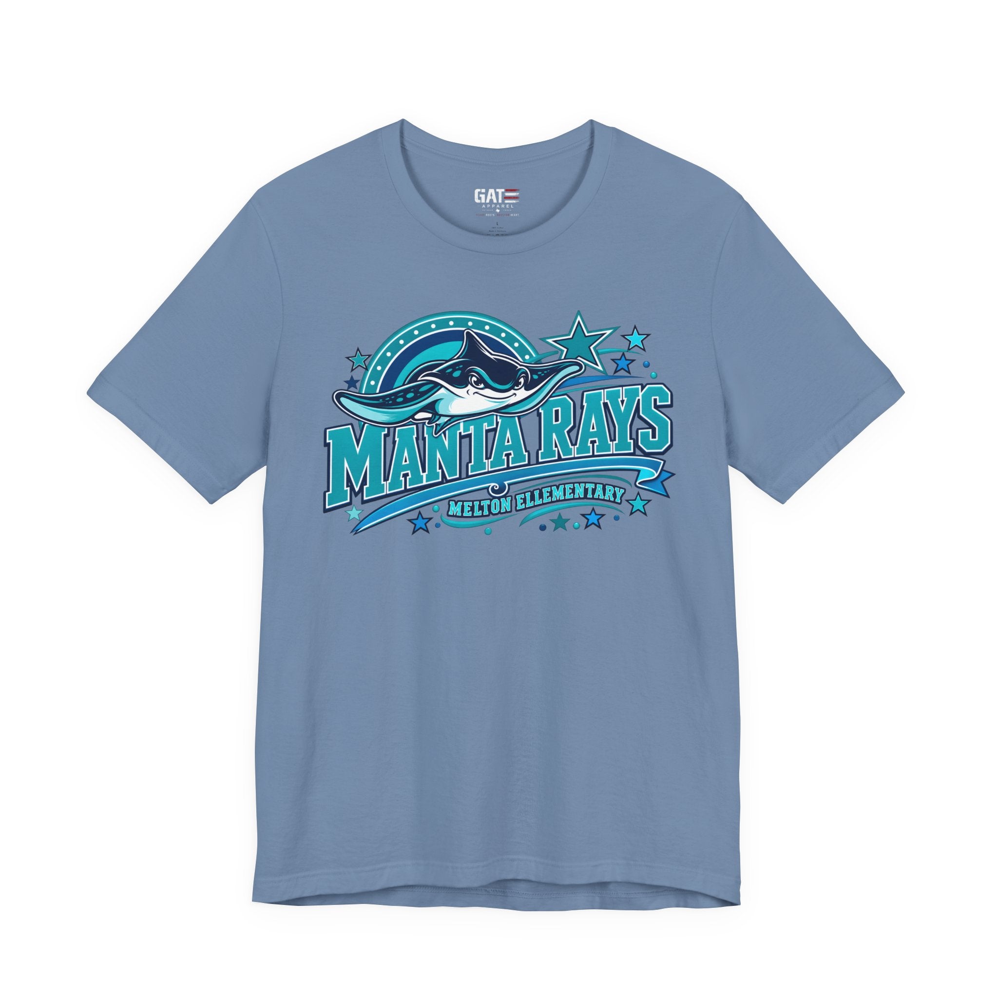 Melton Manta Rays Graphic Tee – Retro Ocean School Spirit Shirt