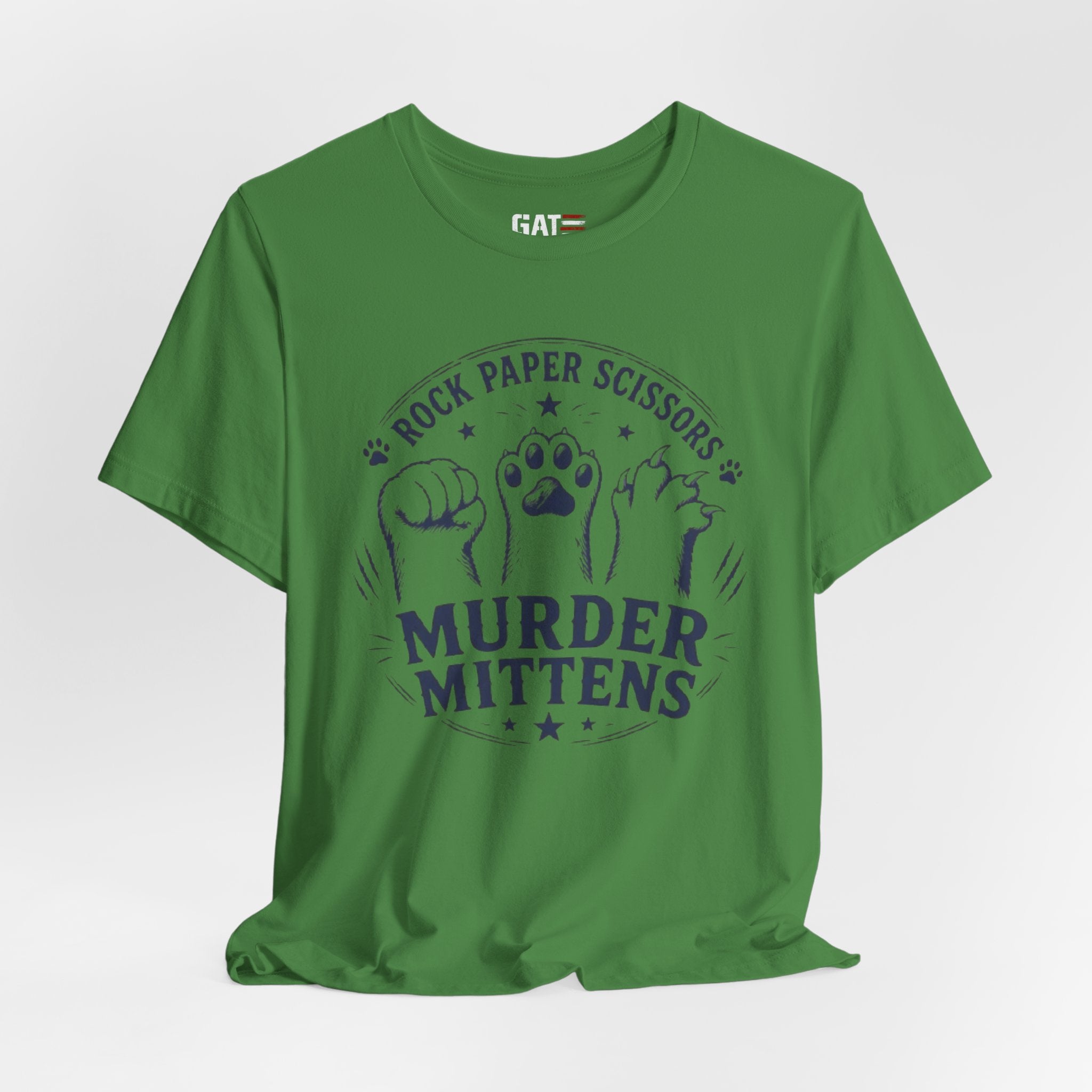 Rock Paper Scissors Murder Mittens Shirt, Funny Cat Lover Tee, Cat Paw Graphic T-Shirt, Cute Cat Mom Gift, Murder Mittens