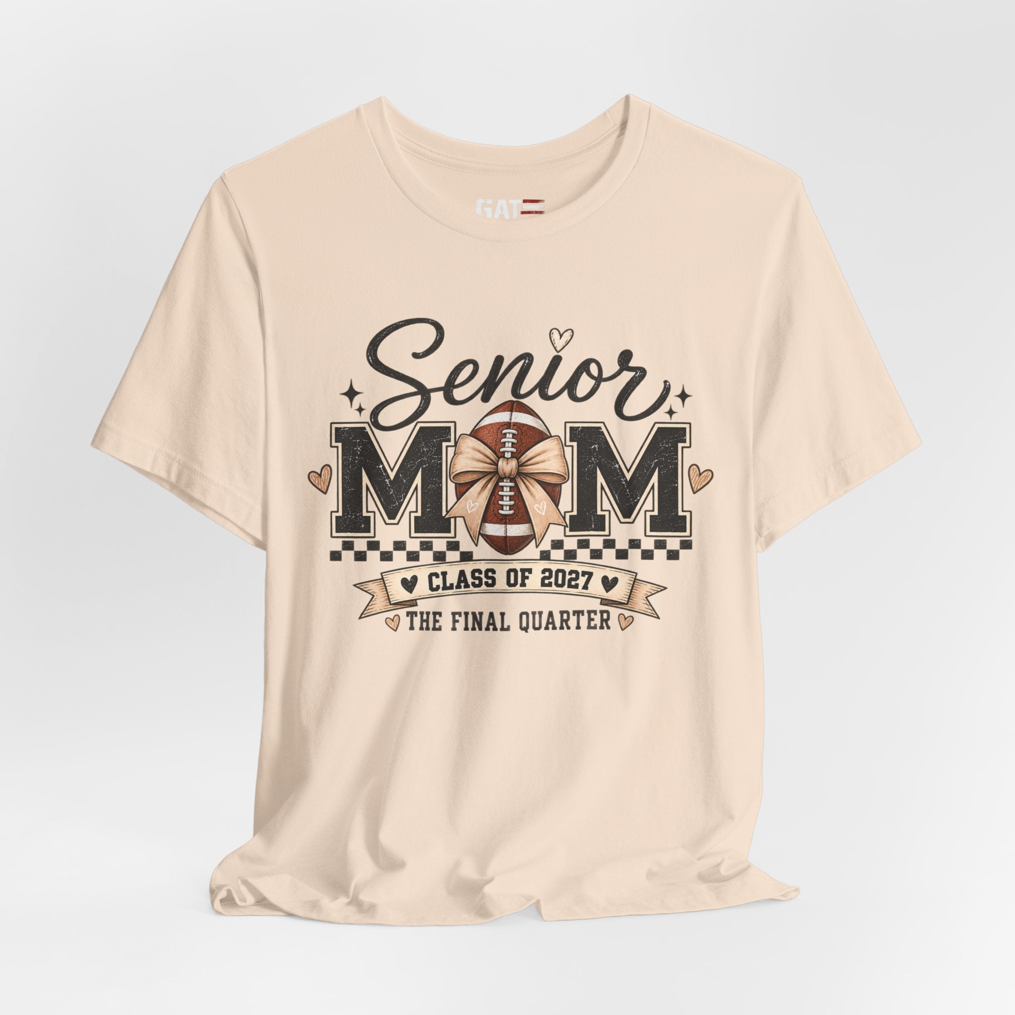 Senior Football Mom Shirt Class of 2027 Final Quarter Game Day T-Shirt