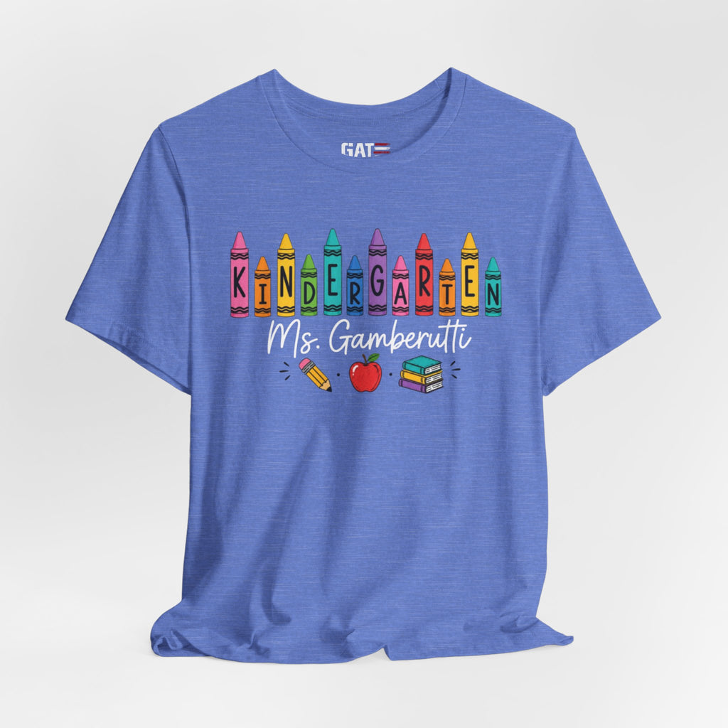 Customize Grade Level and Name Teacher Crayon Shirt