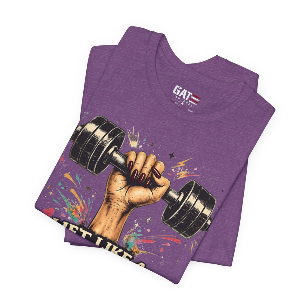 Lift Like A Girl Shirt, Women's Gym Shirt, Weightlifting Tee, Cute Fitness Shirt, Workout Gift for Women