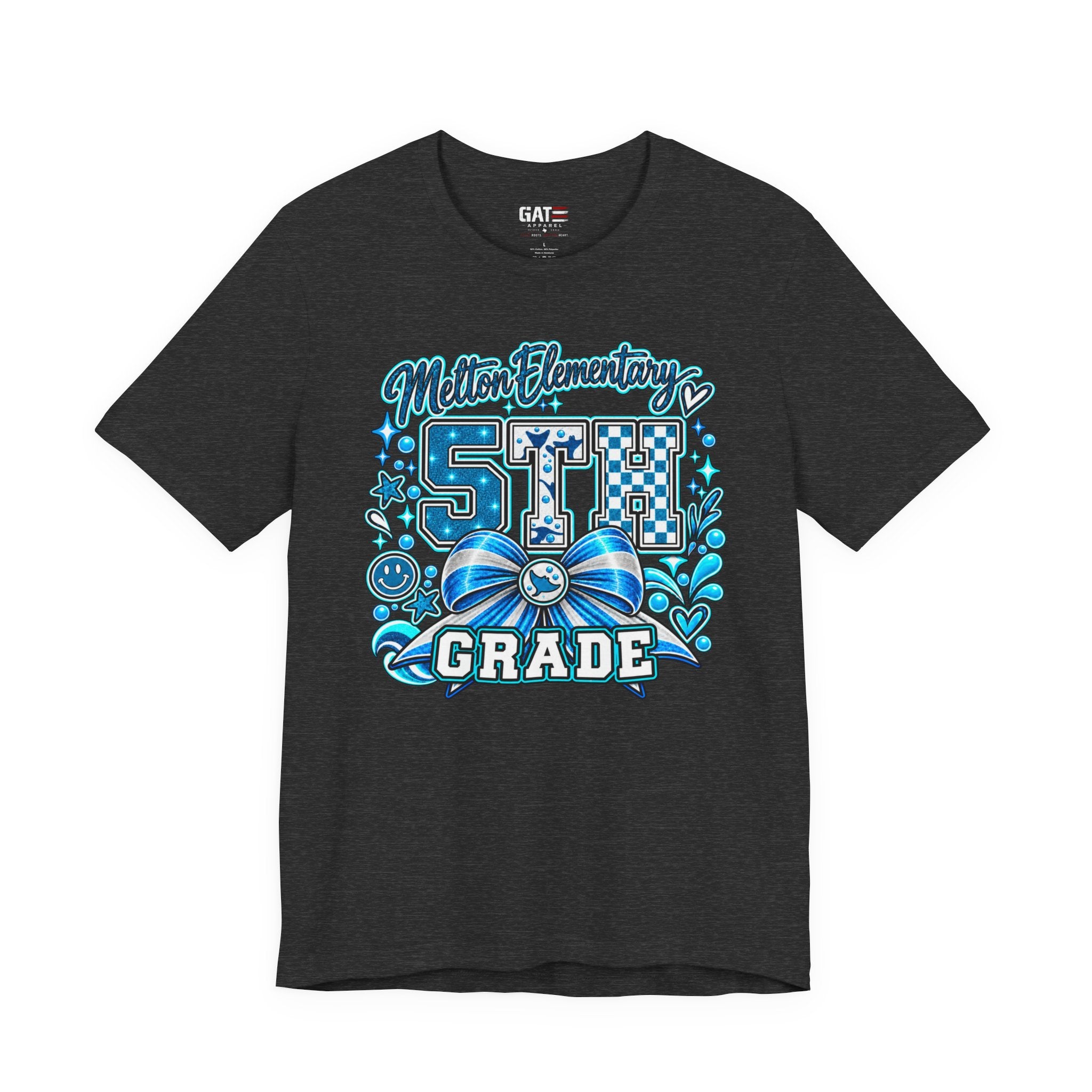 Melton 5th Grade School T‑Shirt — Bow Design