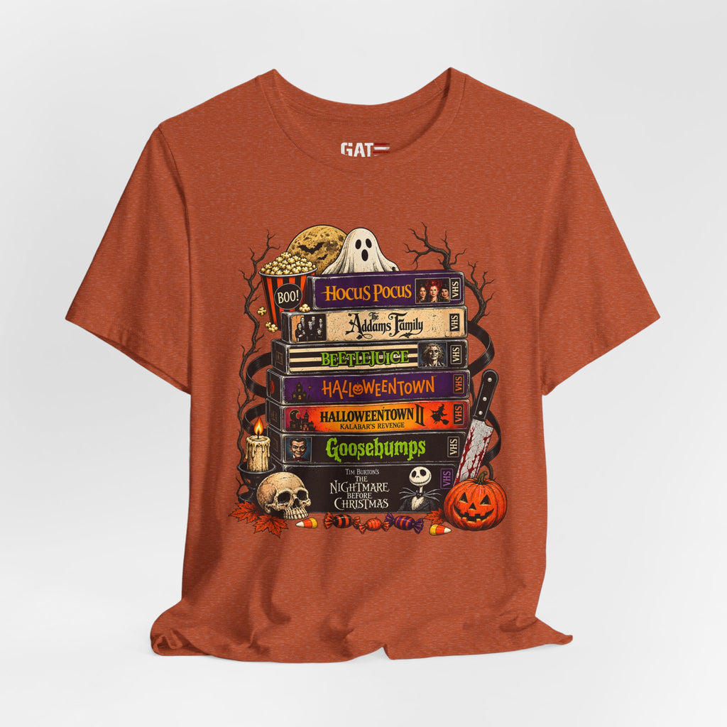 Halloween Movie Stack Shirt | Spooky Classics Tee
