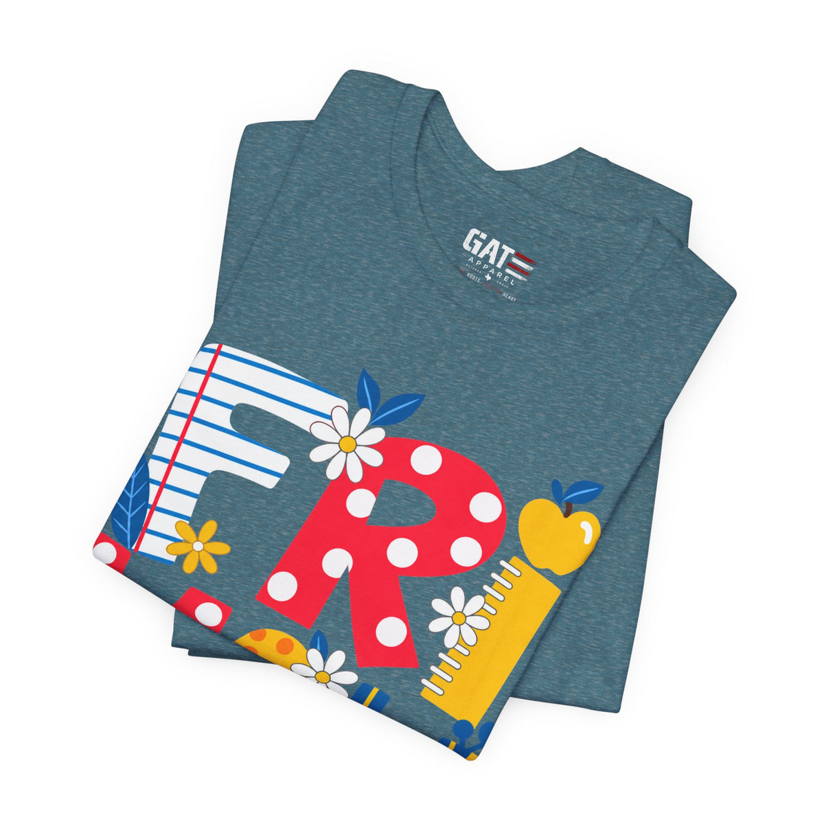 Teacher shirt FRIYAY Floral Tee — Colorful Spring Graphic T‑Shirt