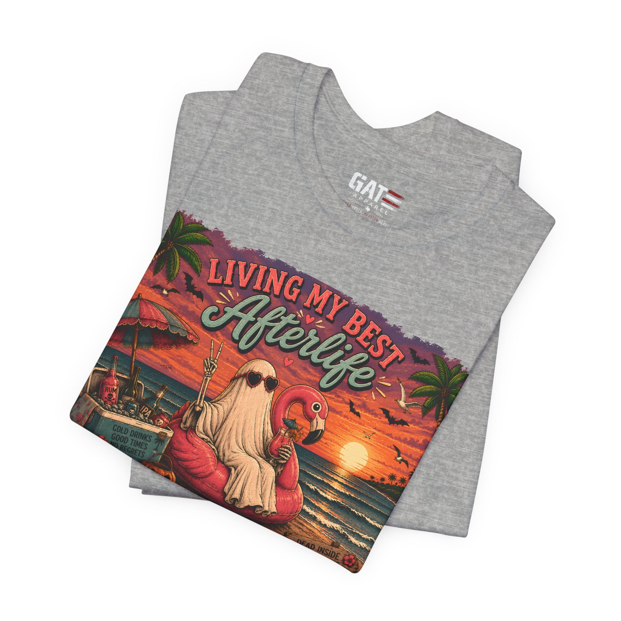 Summerween Shirt, Spooky Beach Shirt, Ghost Beach Tee, Halloween Beach Shirt, Coastal Halloween Tee, Tropical Ghost Shirt
