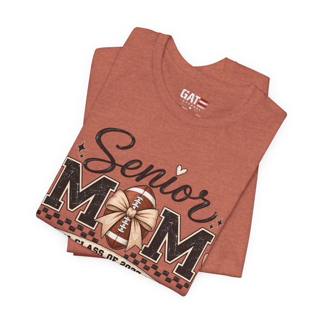 Senior Football Mom Shirt Class of 2027 Final Quarter Game Day T-Shirt