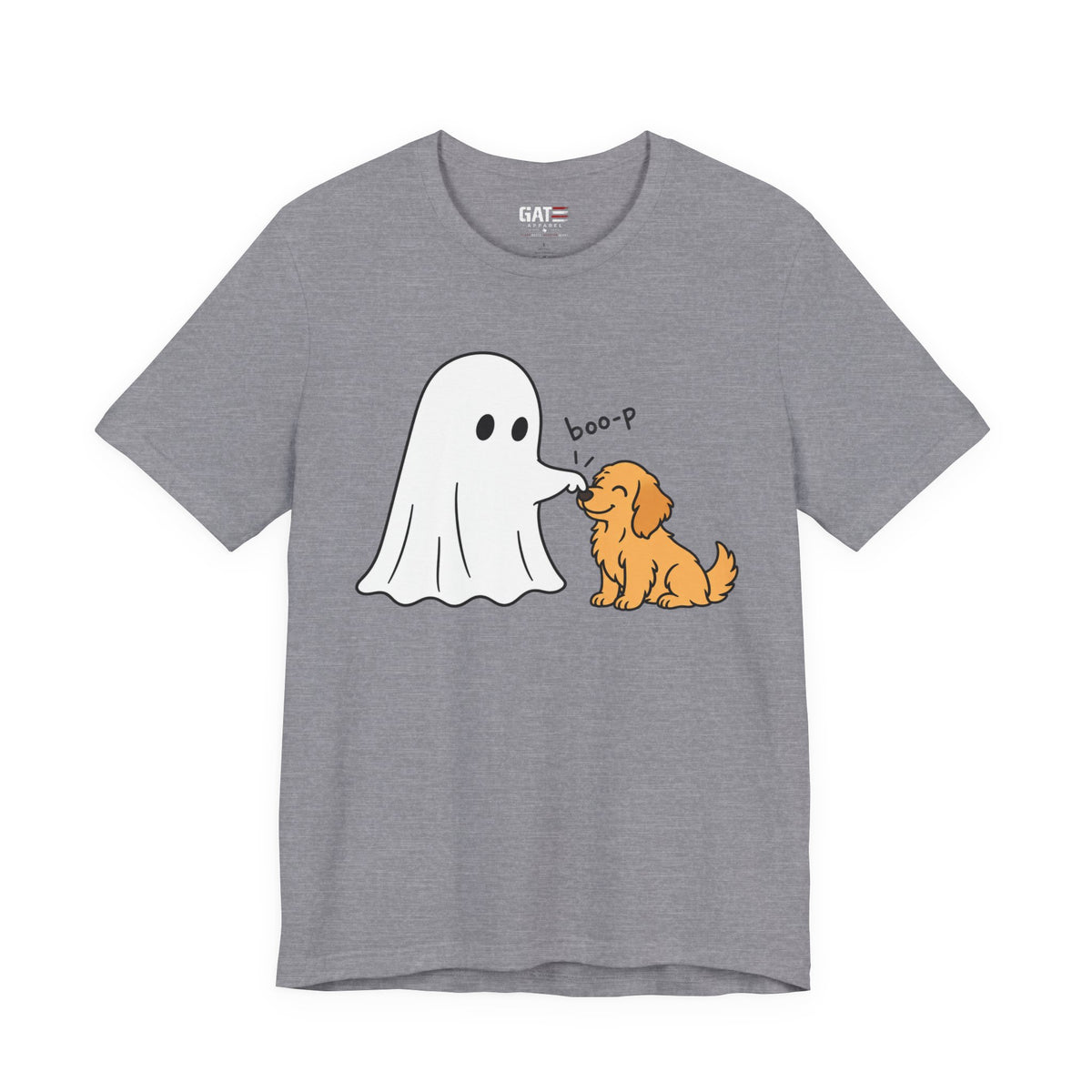 Halloween Ghost & Golden Retriever — "boo-p" Cute Dog Halloween T-Shirt