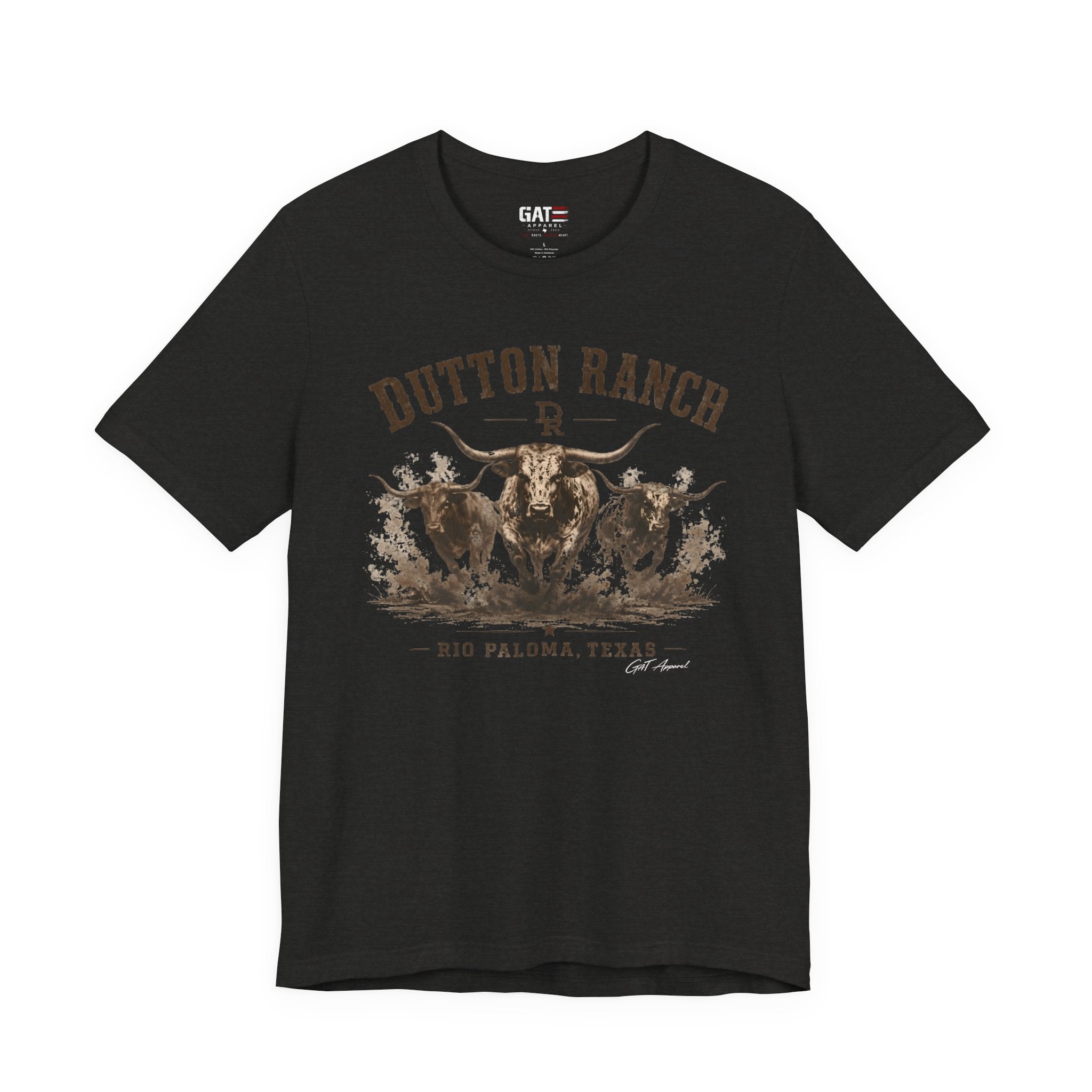 Dutton Ranch Longhorn Shirt, Yellowstone Inspired Western Tee, Cowboy Ranch Graphic T-Shirt, Texas Country Shirt, Rustic Cowgirl Gift