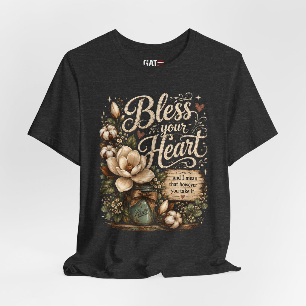Funny Southern Shirt, Bless Your Heart Tee, Southern Humor Graphic Tee, Magnolia Floral Shirt, Country Girl Gift, Farmhouse Style Tee