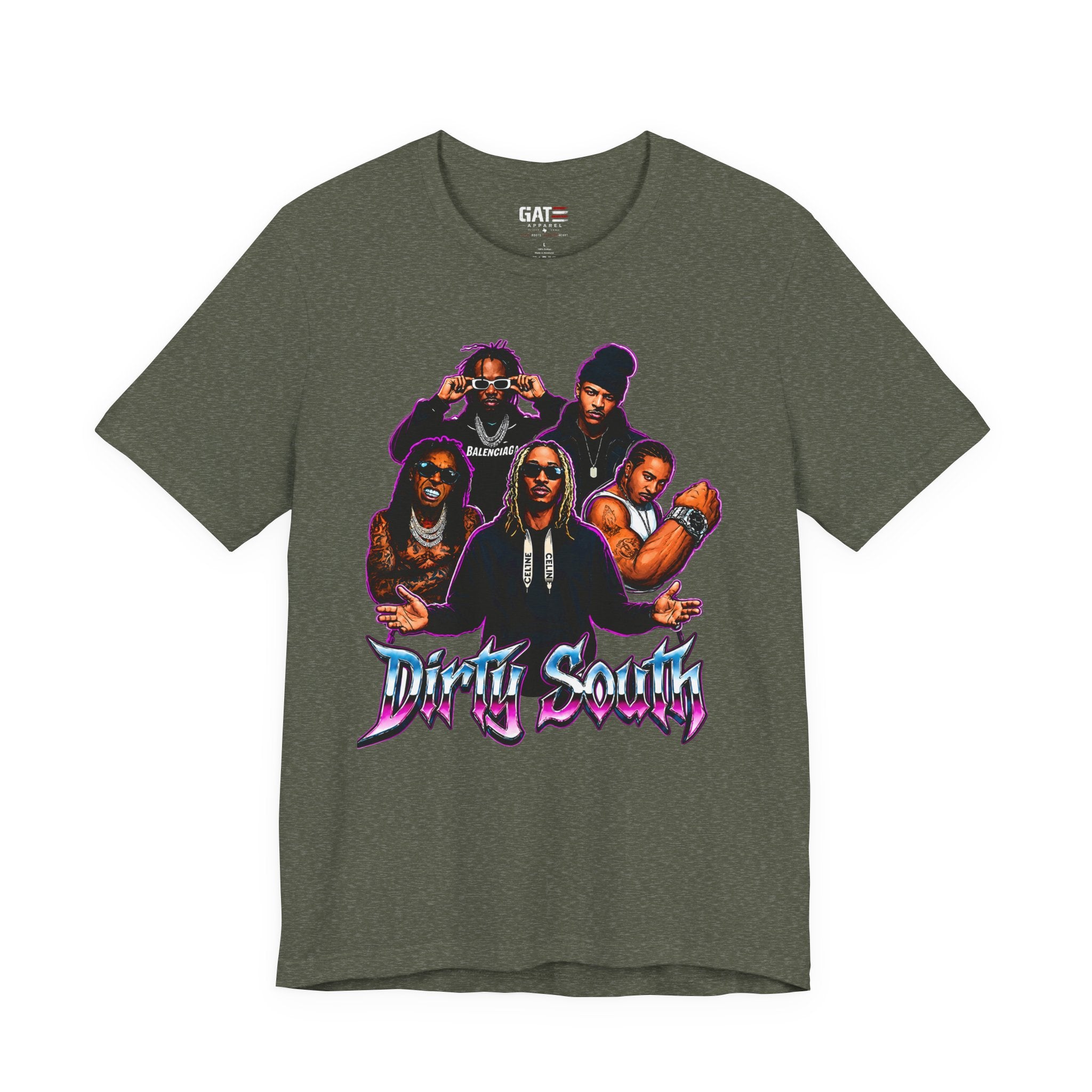 T-Shirt — 'Dripin South' Retro Hip-Hop Crew Graphic Tee