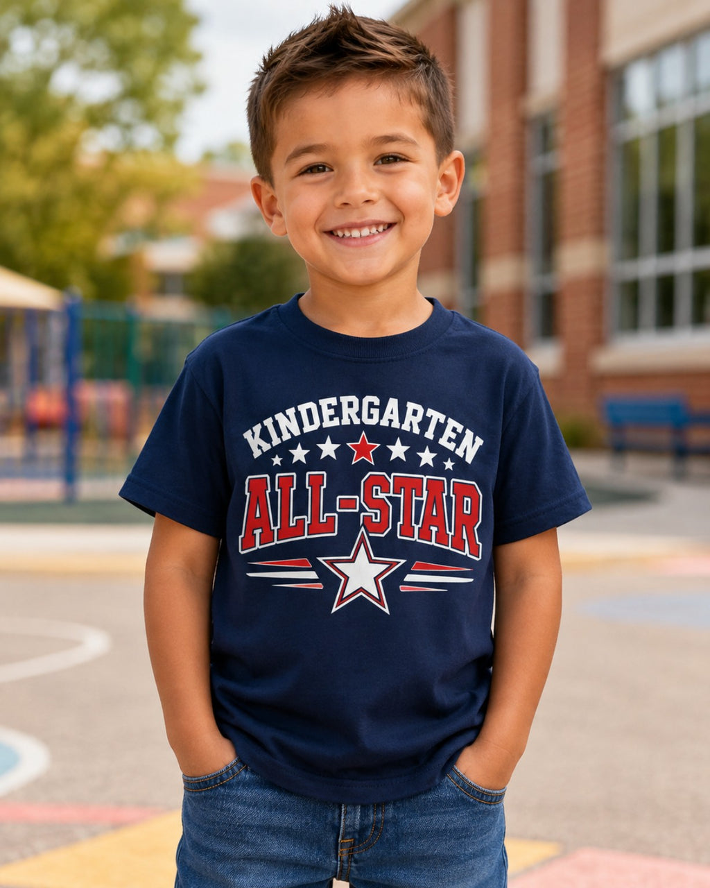 Customizable Grade Level K-5 All-Star Kids T-Shirt