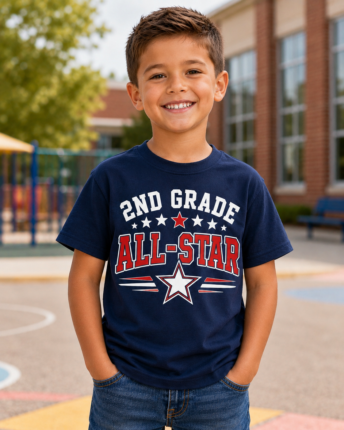 Customizable Grade Level K-5 All-Star Kids T-Shirt