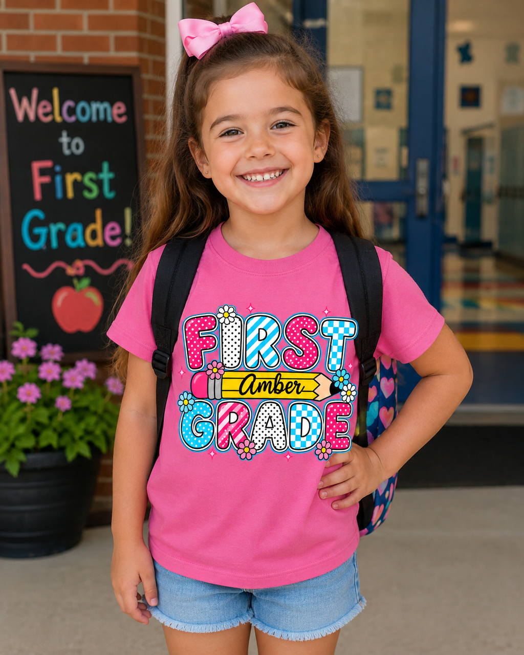 Custom Grade Level & Name Shirt for Kids – Personalized Back to School T-Shirt