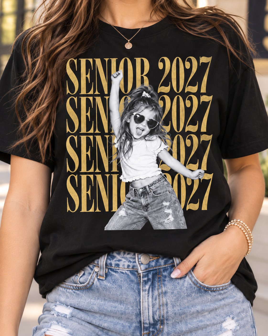 Personalized Senior 2027 Photo Shirt | Graduation Tee