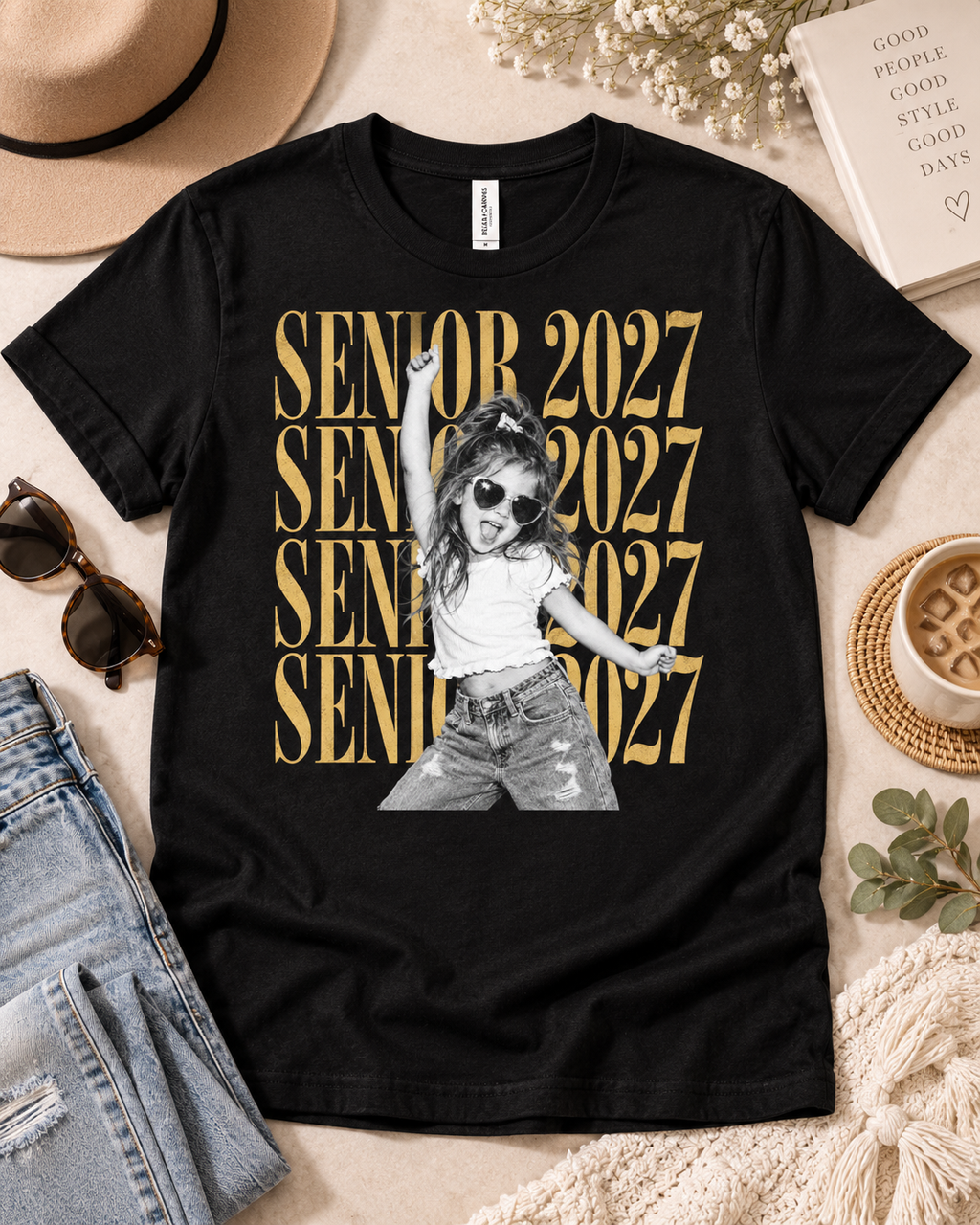 Personalized Senior 2027 Photo Shirt | Graduation Tee