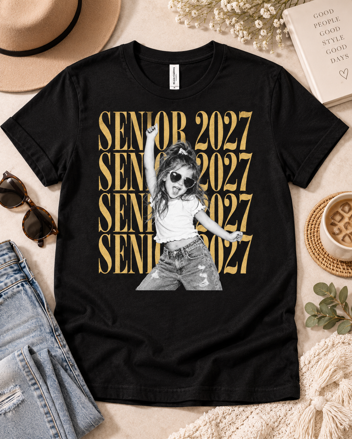 Personalized Senior 2027 Photo Shirt | Graduation Tee