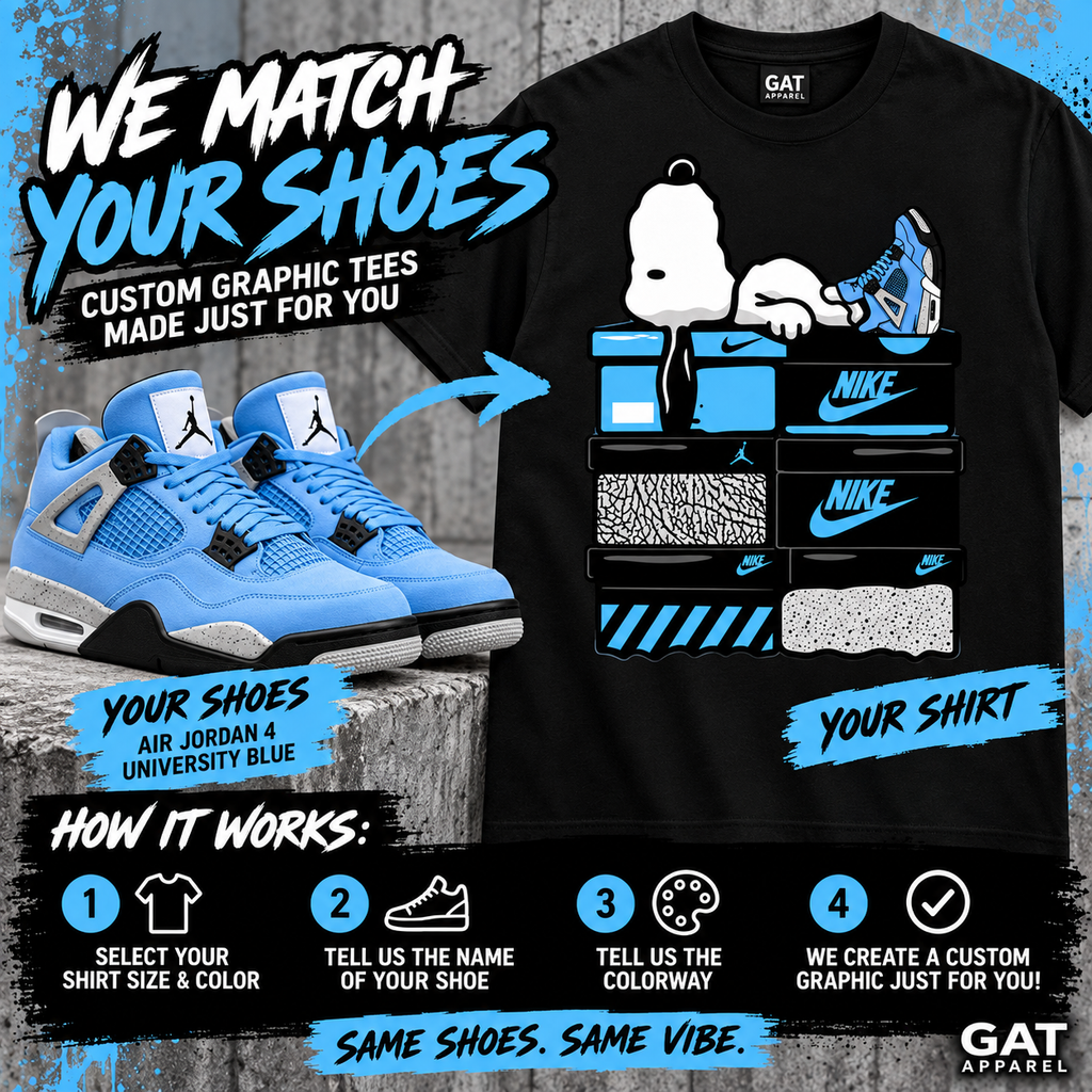 Custom Sneaker Match Shirt | Personalized Shoe Color Graphic Tee