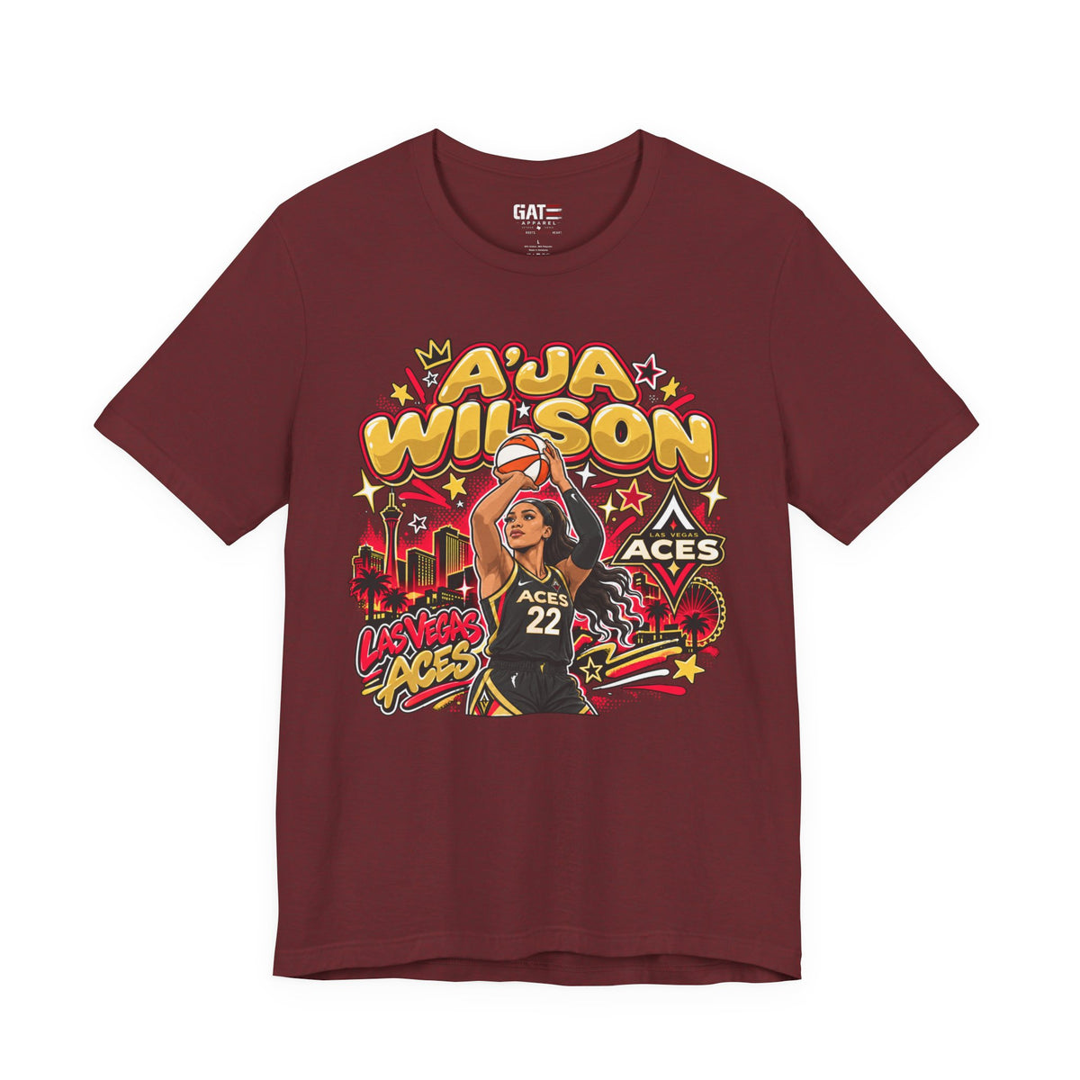 A'ja Wilson Las Vegas Aces Shirt – WNBA Player Graphic Tee product mockup 13