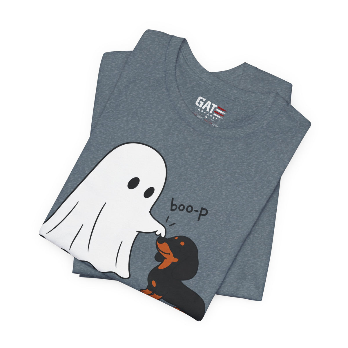Halloween Ghost & Dachshund — "boo-p" Cute Dog Halloween T-Shirt