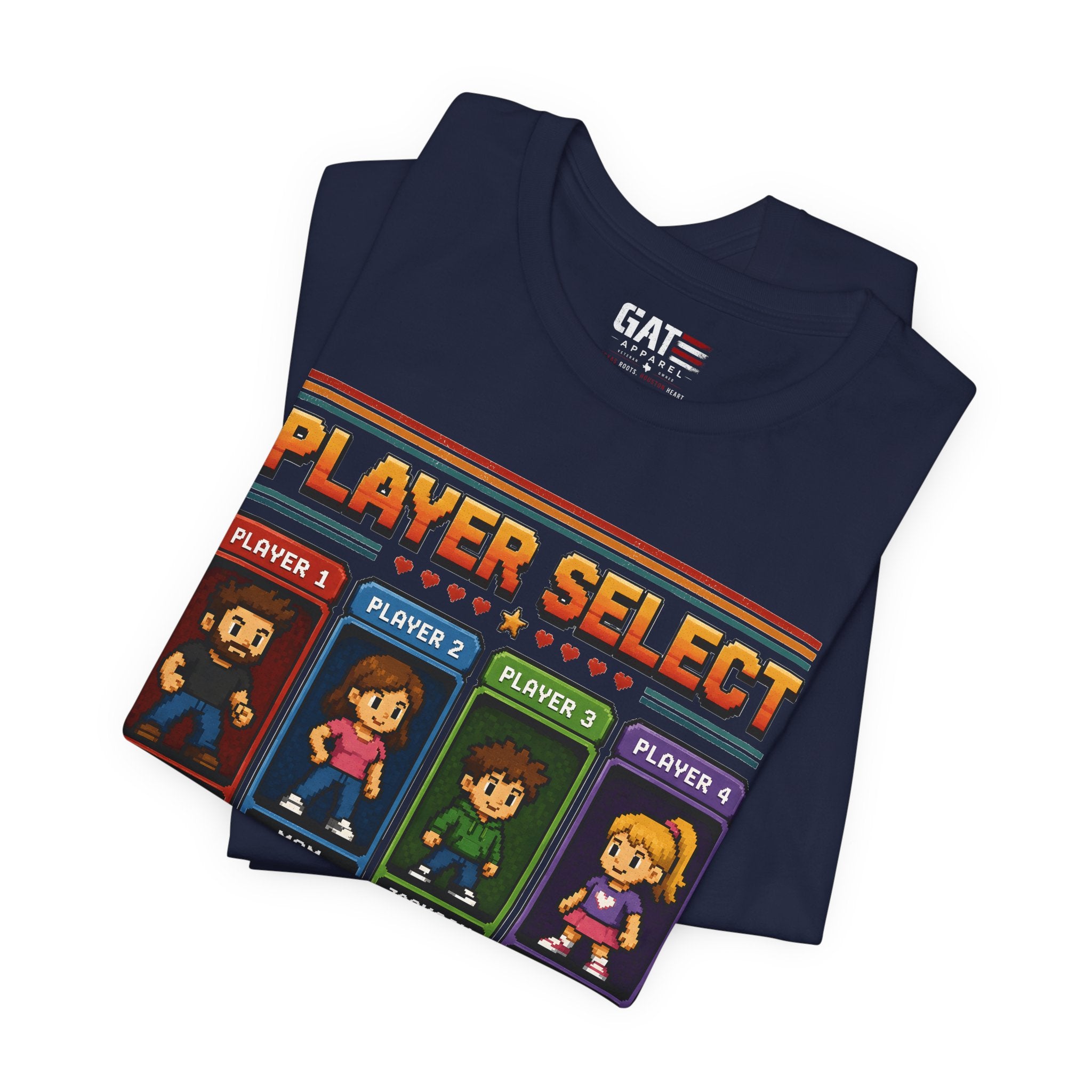 Personalized Gamer Family Shirt, Custom Family Gaming Shirt, Retro Video Game Family Tee, Gamer Dad Mom Kids Gift Shirt