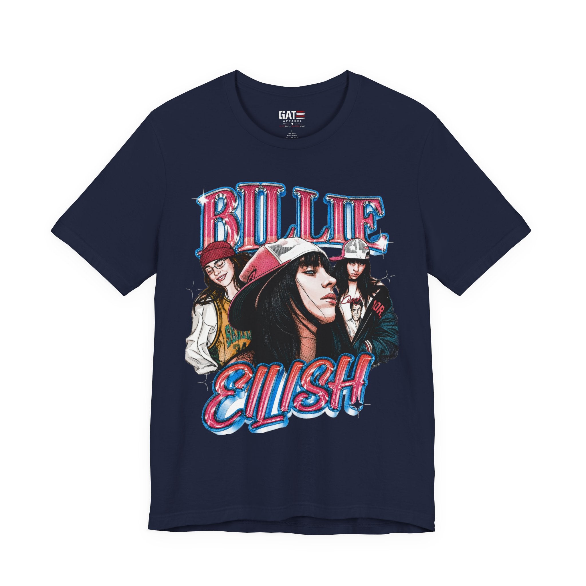 Graphic Tee — Retro Pop Artist Portrait "Billi Eilish"