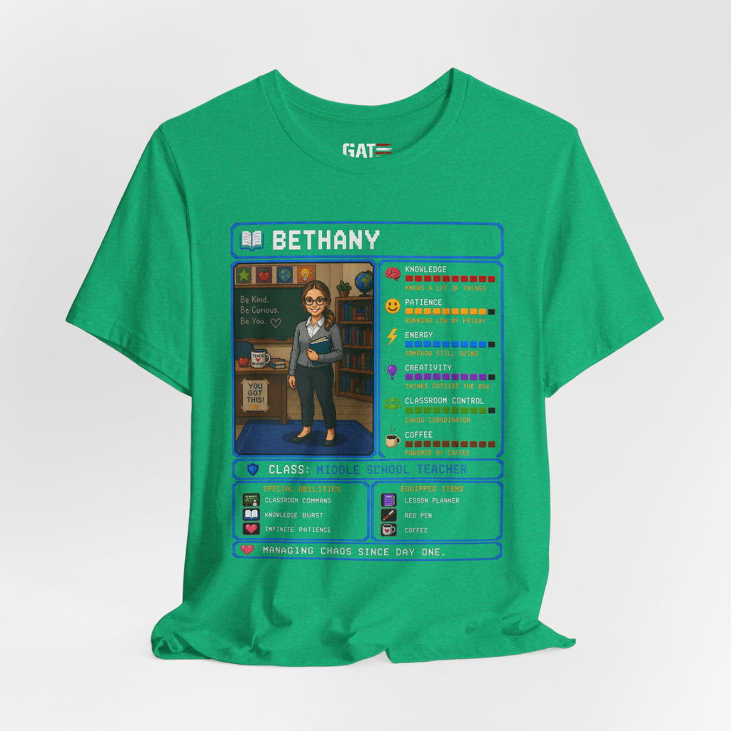 Custom Teacher RPG Character Shirt | Personalized Teacher Gift