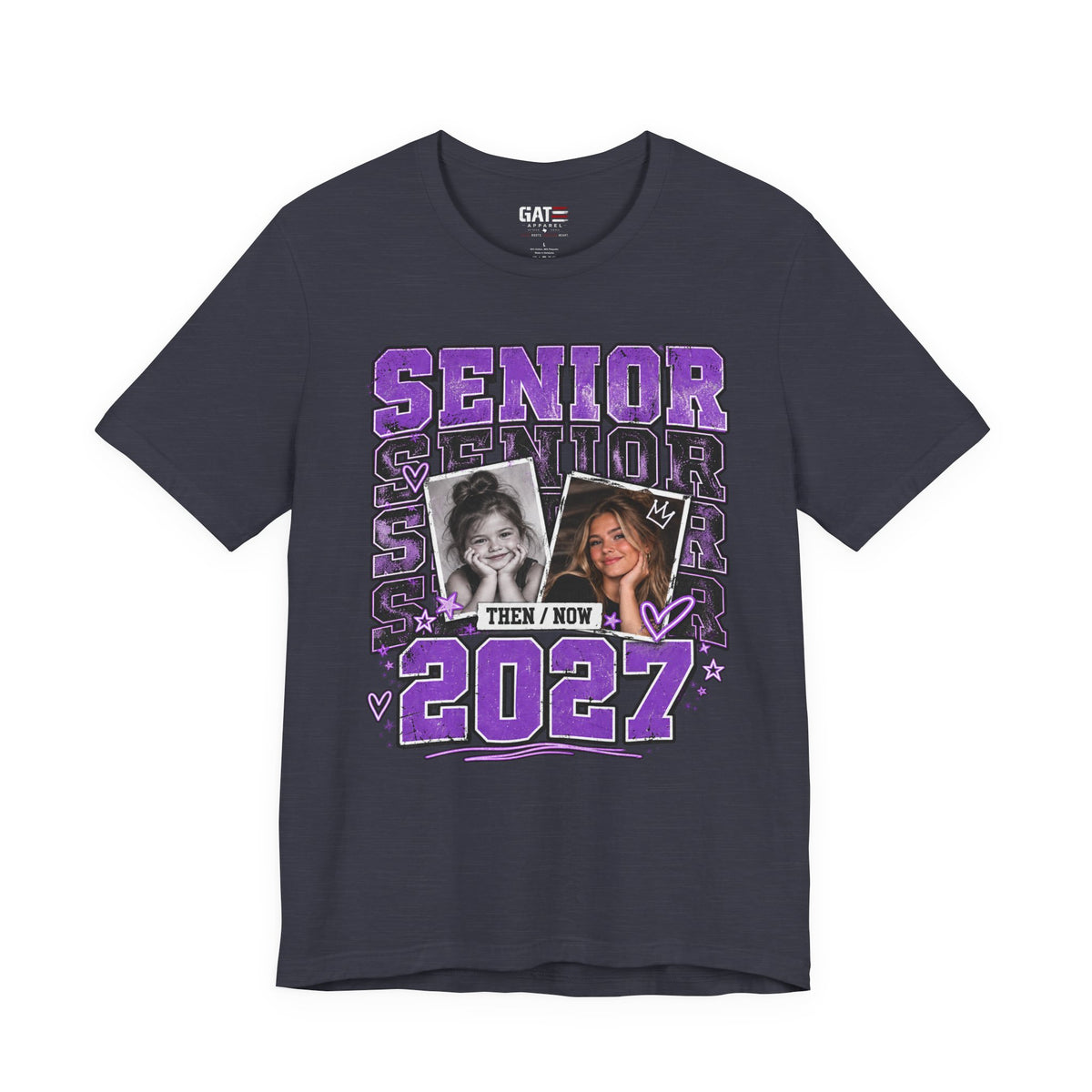 Senior 2027 Then & Now Yearbook Photo Shirt