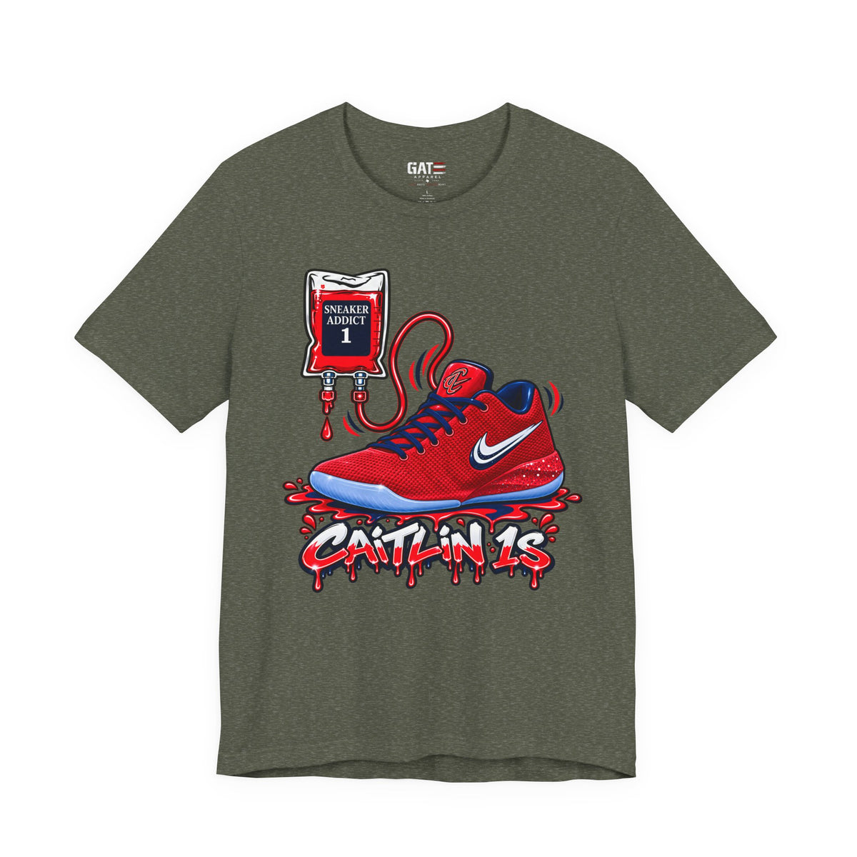 Caitlin Clark Caitlin 1s Addict Red Sneaker Shirt