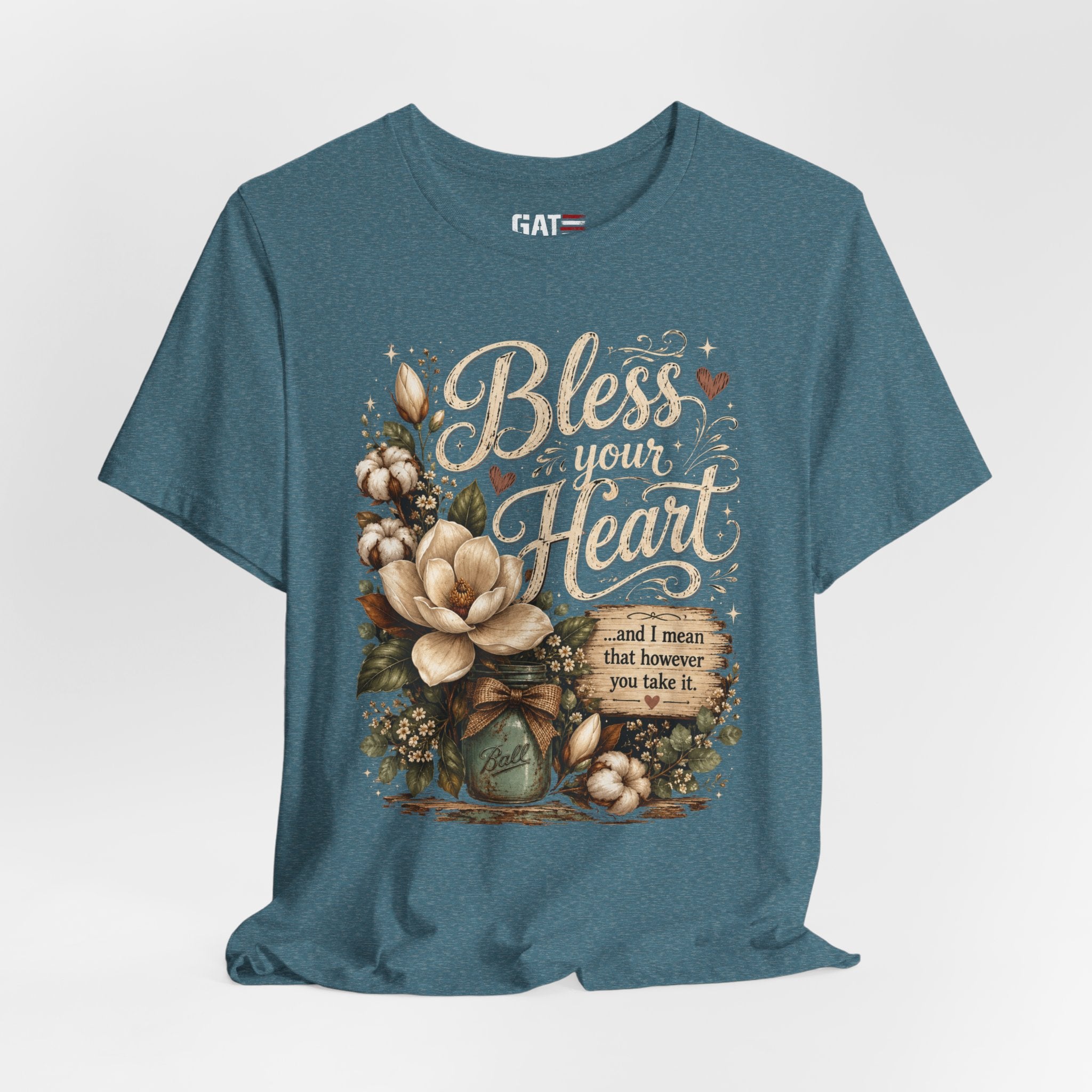 Funny Southern Shirt, Bless Your Heart Tee, Southern Humor Graphic Tee, Magnolia Floral Shirt, Country Girl Gift, Farmhouse Style Tee