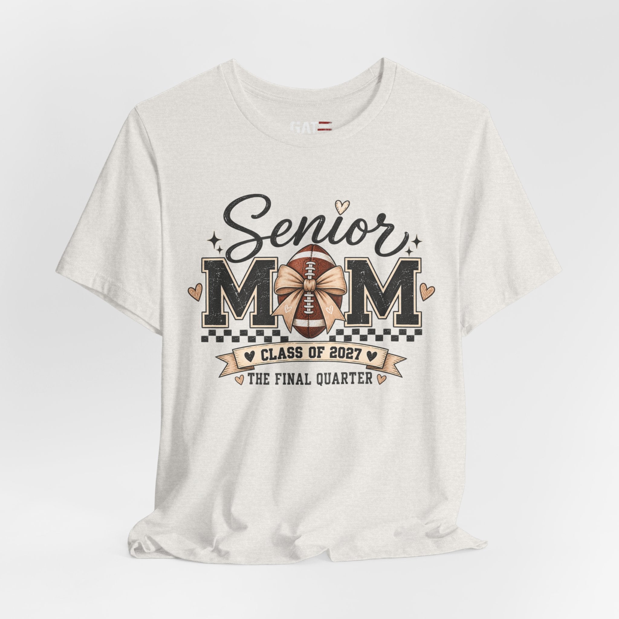 Senior Football Mom Shirt Class of 2027 Final Quarter Game Day T-Shirt