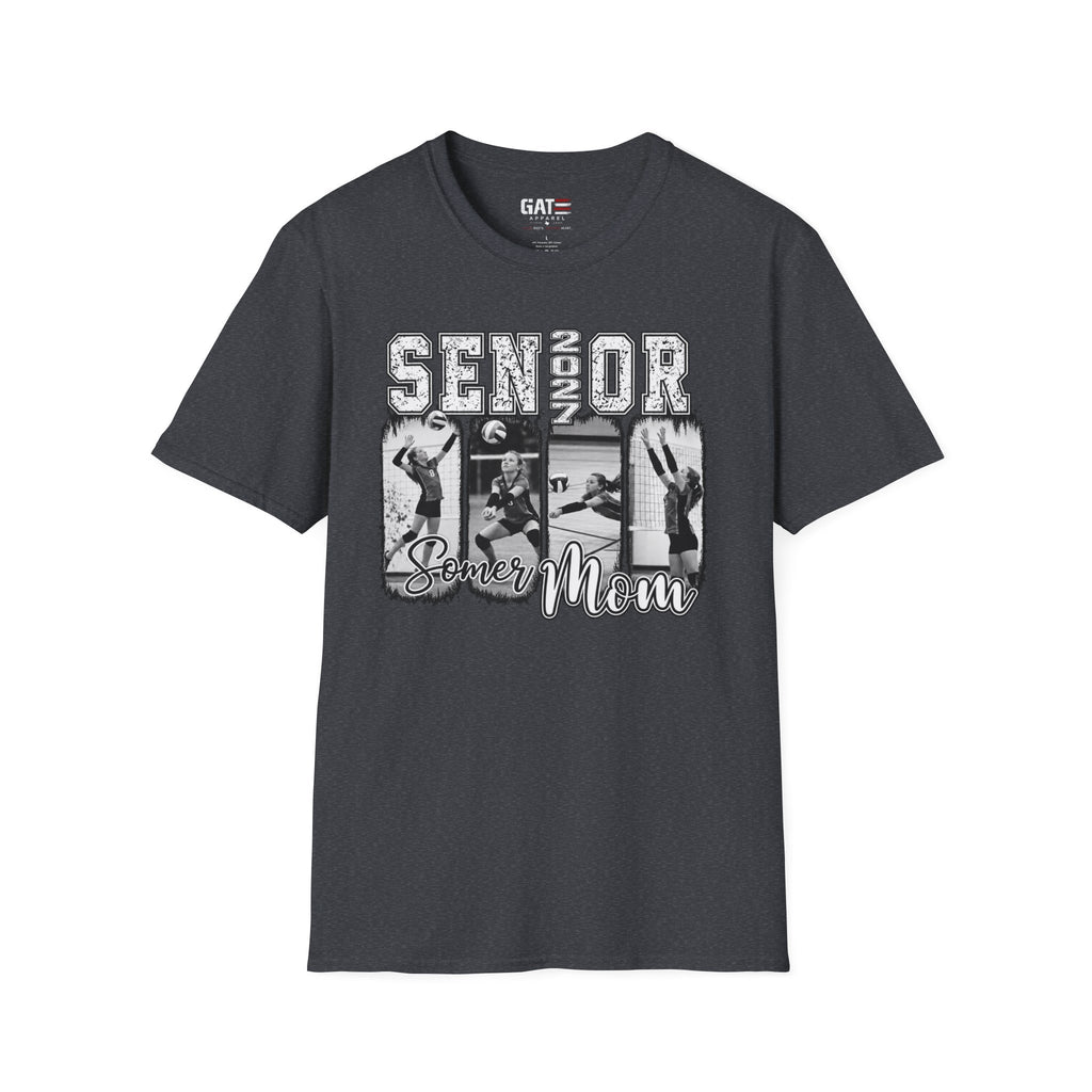 Senior Volleyball Mom T‑Shirt Personalized Photos and Name
