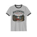 Northwoods Canoe Club Ringer T-Shirt — Vintage Camping Lake Graphic
