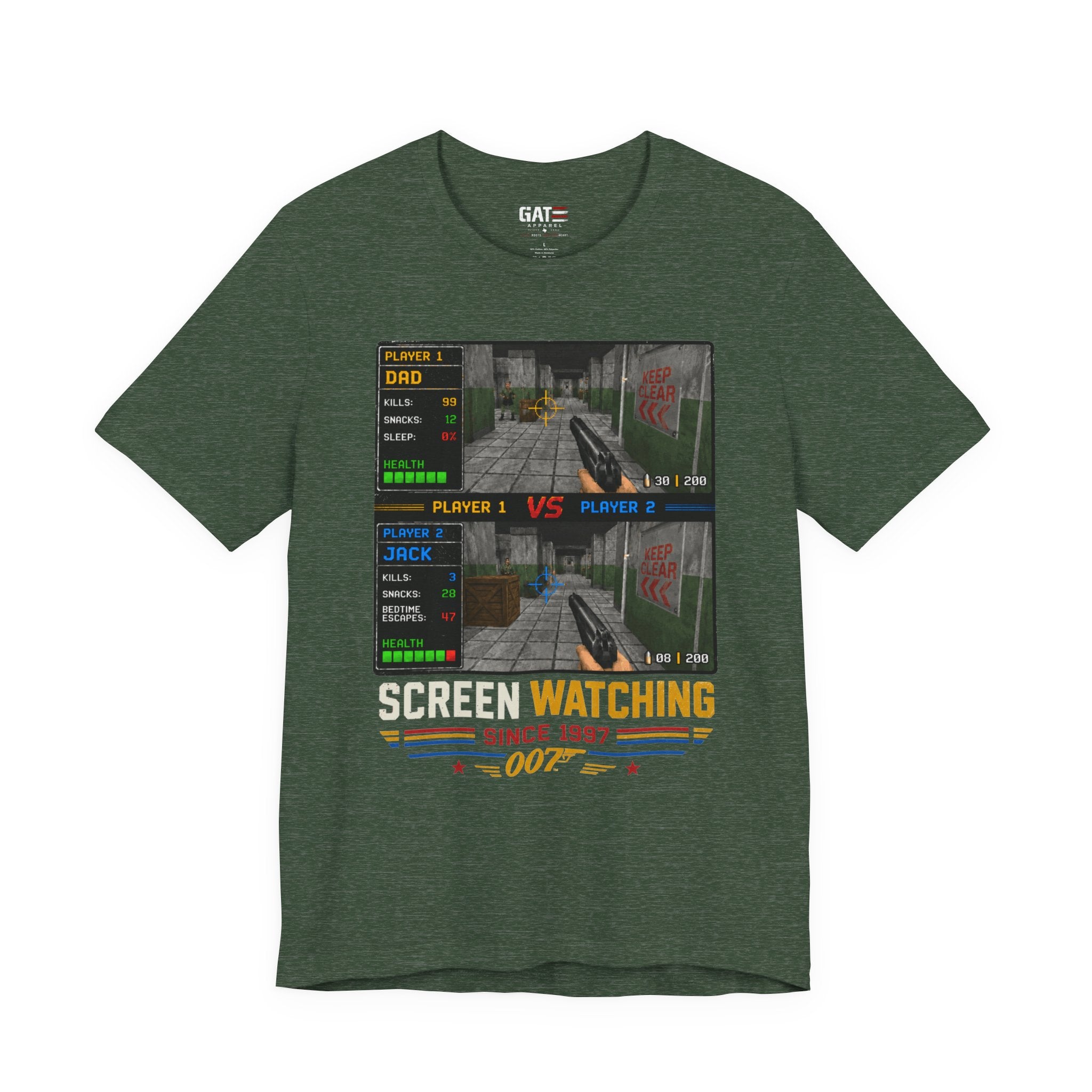 Personalized Shirt, Custom Gamer Shirt,GoldenEye 007 Shirt, Retro Gaming Shirt, N64 Gamer Gift, 90s Gaming Shirt, Father's Day Gift for Him