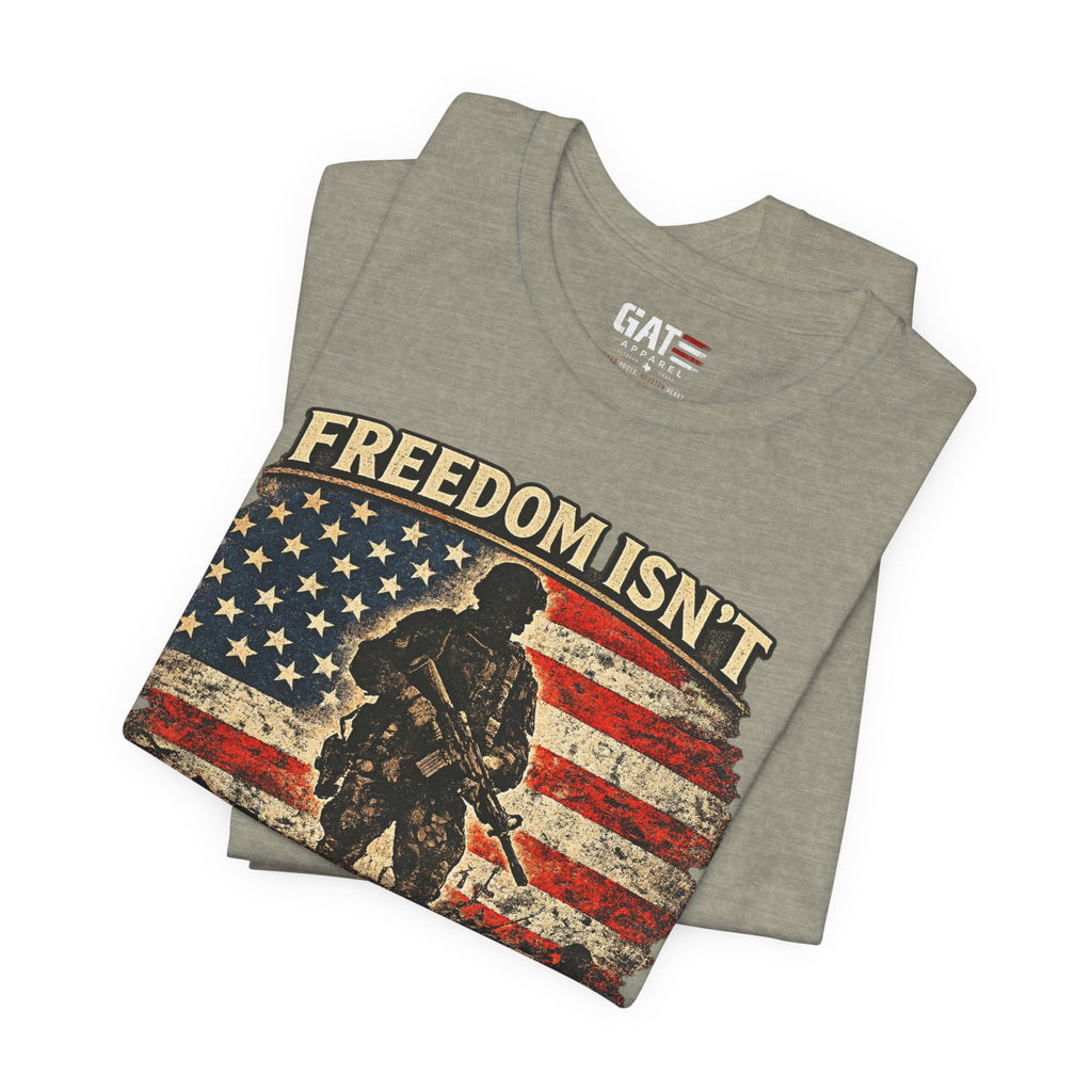 Freedom Isn't Inherited Tee — Patriotic Veteran American Flag T‑Shirt (1776–2026)