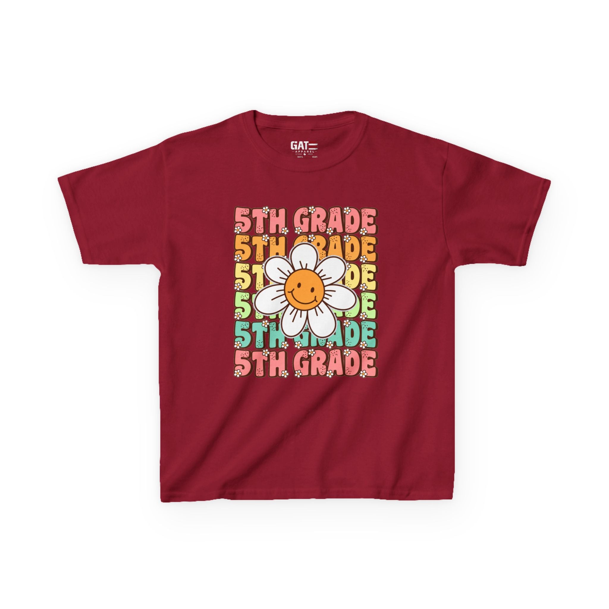 Custom Grade Level Shirt for Kids – Retro Daisy Back to School Tee