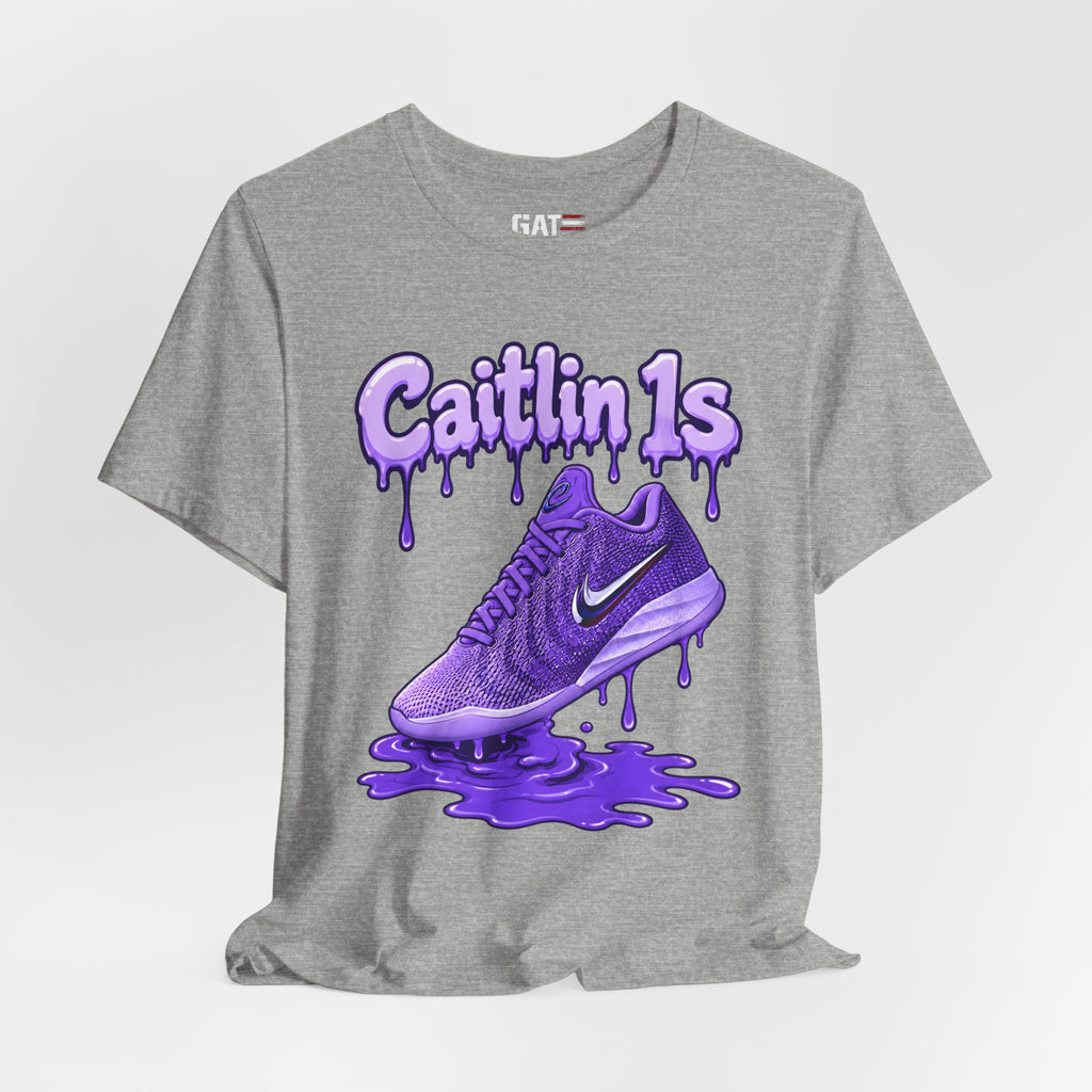 Caitlin Clark Caitlin 1s Purple Fade Paint Sneaker Shirt