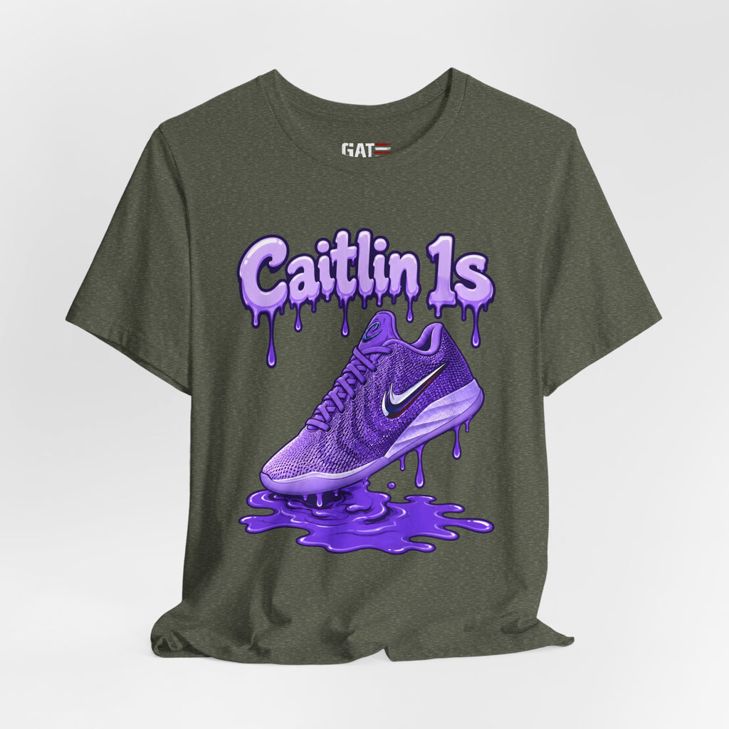 Caitlin Clark Caitlin 1s Purple Fade Paint Sneaker Shirt