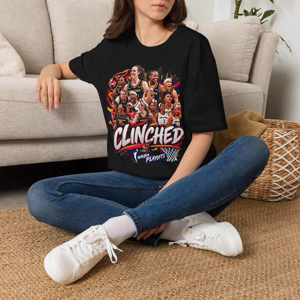 Indiana Fever Playoff Team Shirt Caitlin Clark Sophie Cunningham WNBA Tee