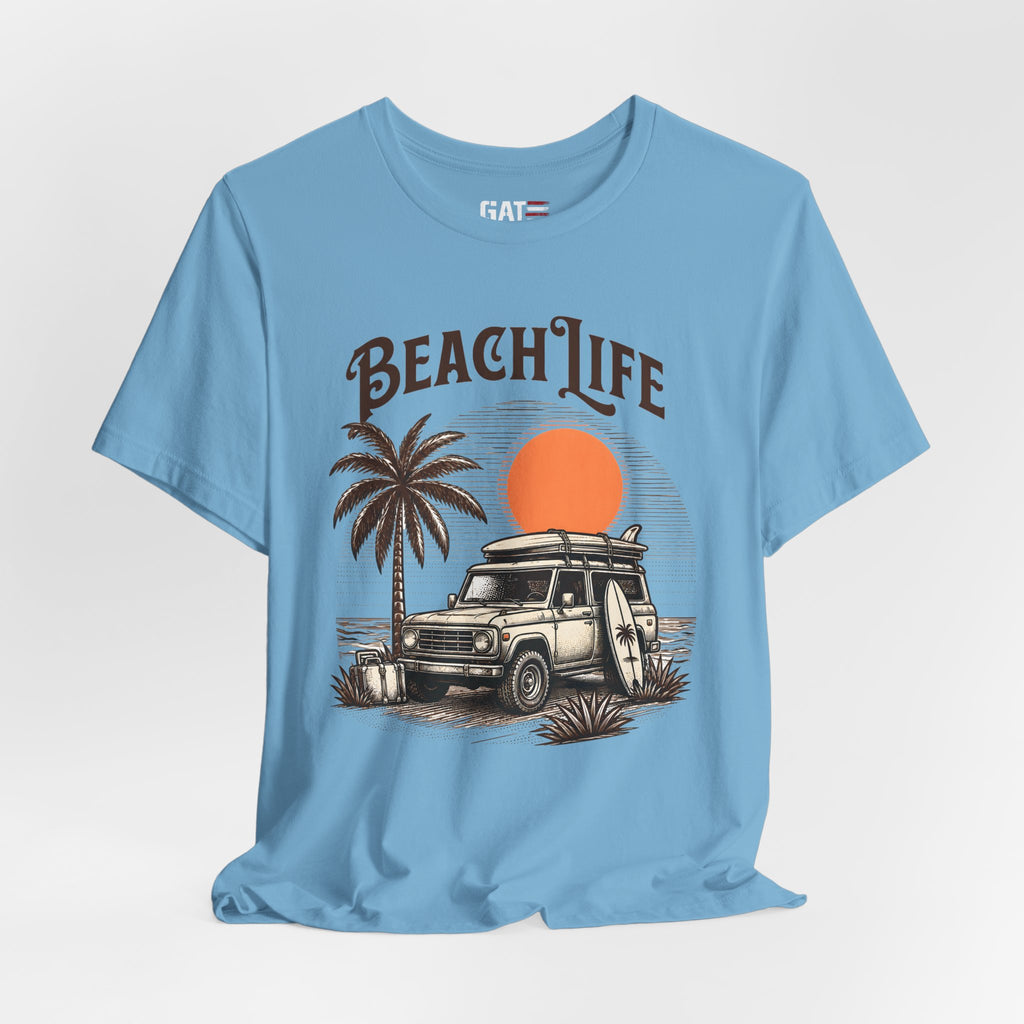 Beach Life Shirt, Retro VW Bus T Shirt, Vintage Camper Van Tee, Coastal Vacation Shirt, Summer Beach Graphic Tee, Surf Style Shirt, Van Life