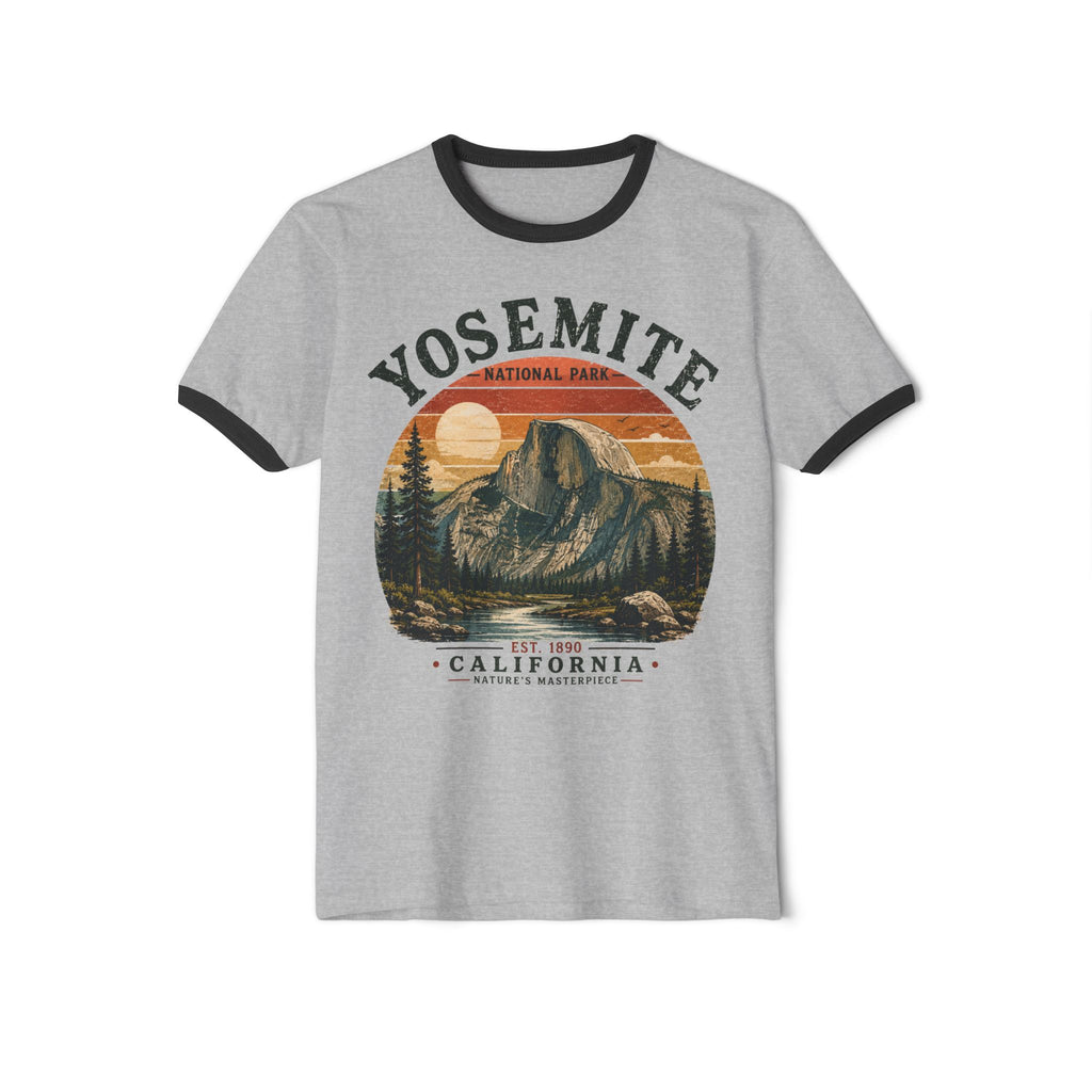 Yosemite National Park Ringer T-Shirt — Vintage California Hiking Tee