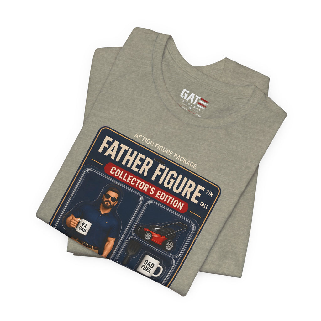 Father Figure Action Figure Shirt | Funny Dad Bod Tee | Collector's Edition Dad Shirt | Father's Day Gift for Dad | Dad Jokes Included