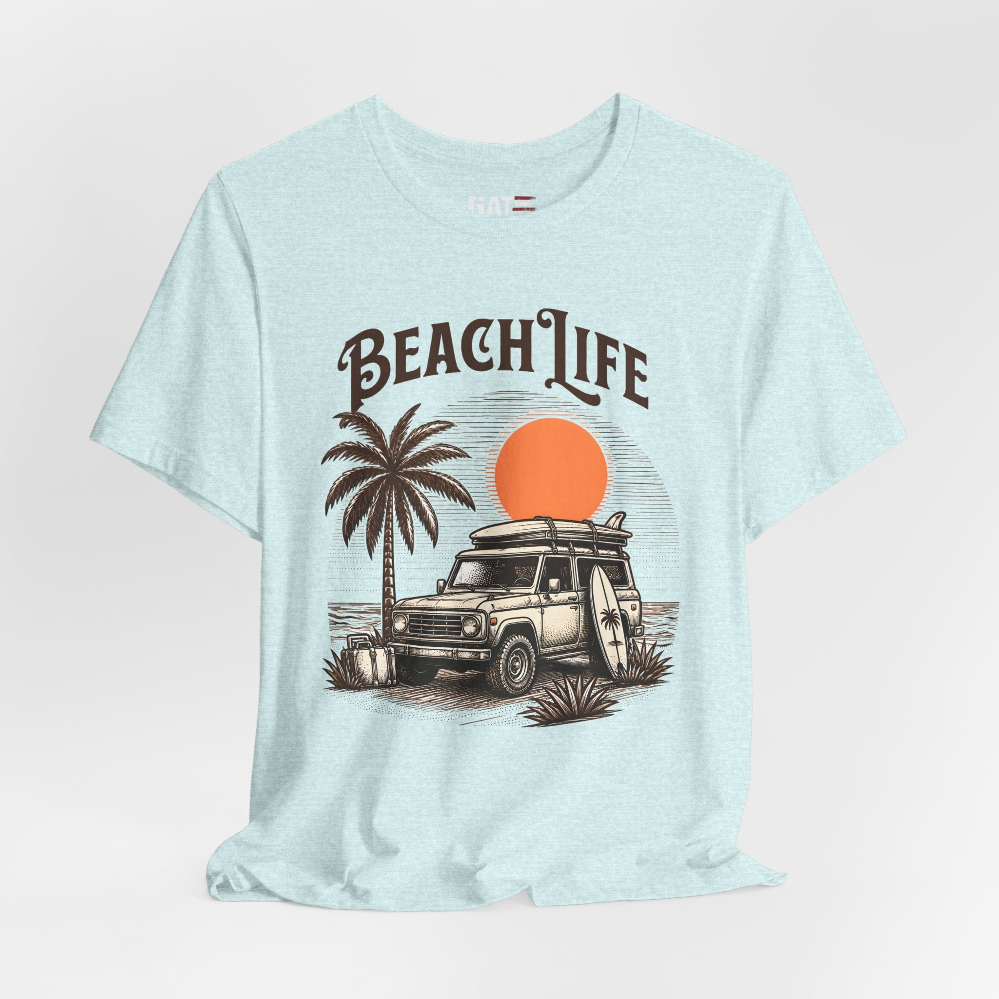 Beach Life Shirt, Retro VW Bus T Shirt, Vintage Camper Van Tee, Coastal Vacation Shirt, Summer Beach Graphic Tee, Surf Style Shirt, Van Life