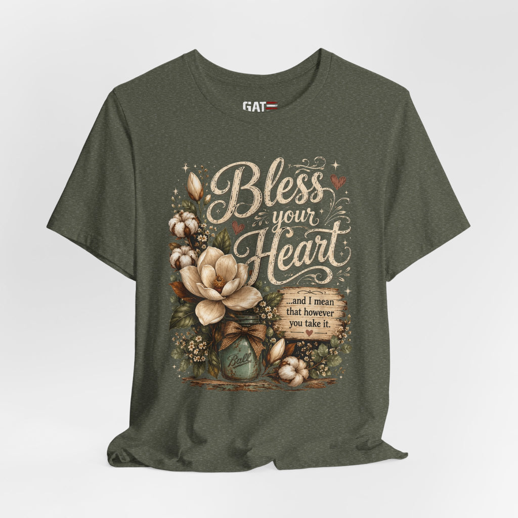 Funny Southern Shirt, Bless Your Heart Tee, Southern Humor Graphic Tee, Magnolia Floral Shirt, Country Girl Gift, Farmhouse Style Tee