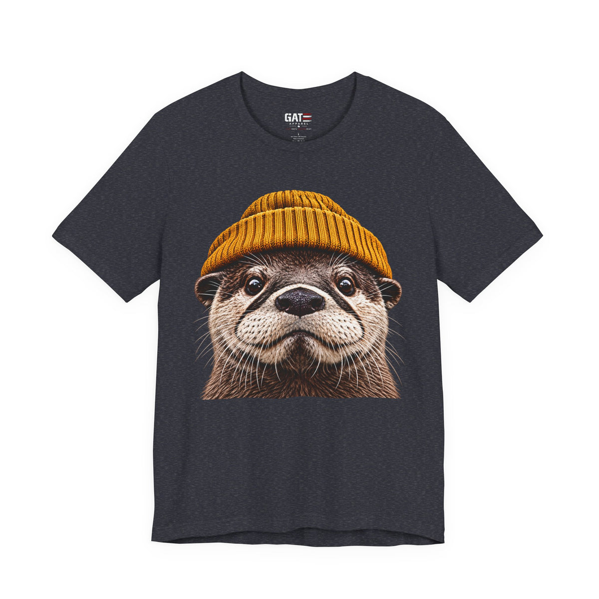 Cute Otter Wearing Beanie Wildlife Graphic T-Shirt - product image 10
