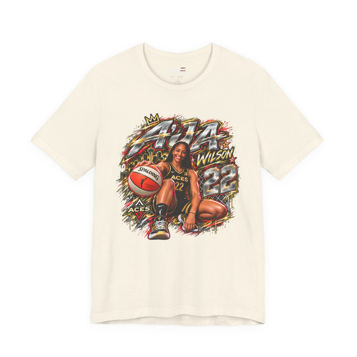 A'ja Wilson #22 Shirt – Las Vegas Aces WNBA Basketball Tee product mockup 8